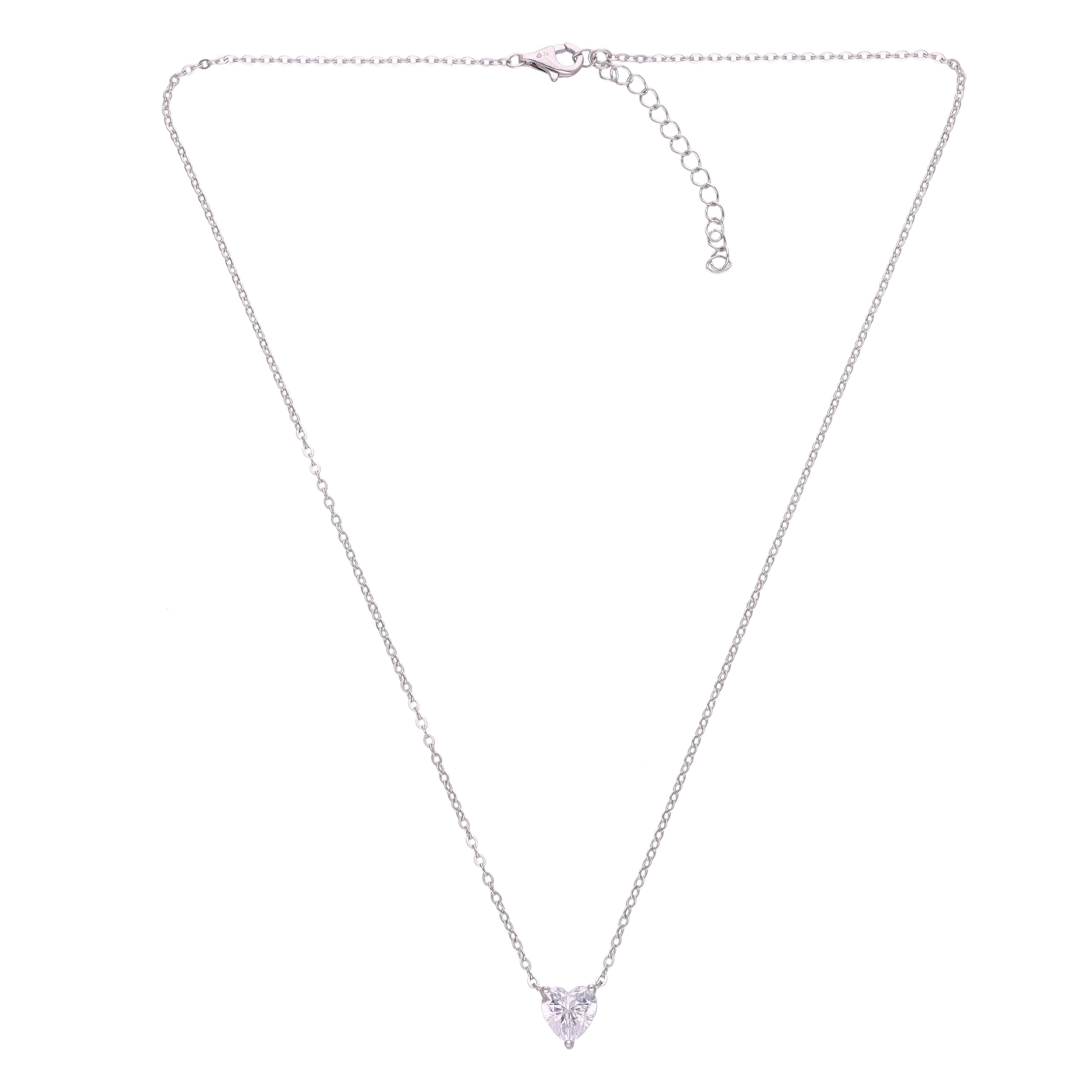 Heart Cut Crystal Necklace & Stud Earring Set - Image 7