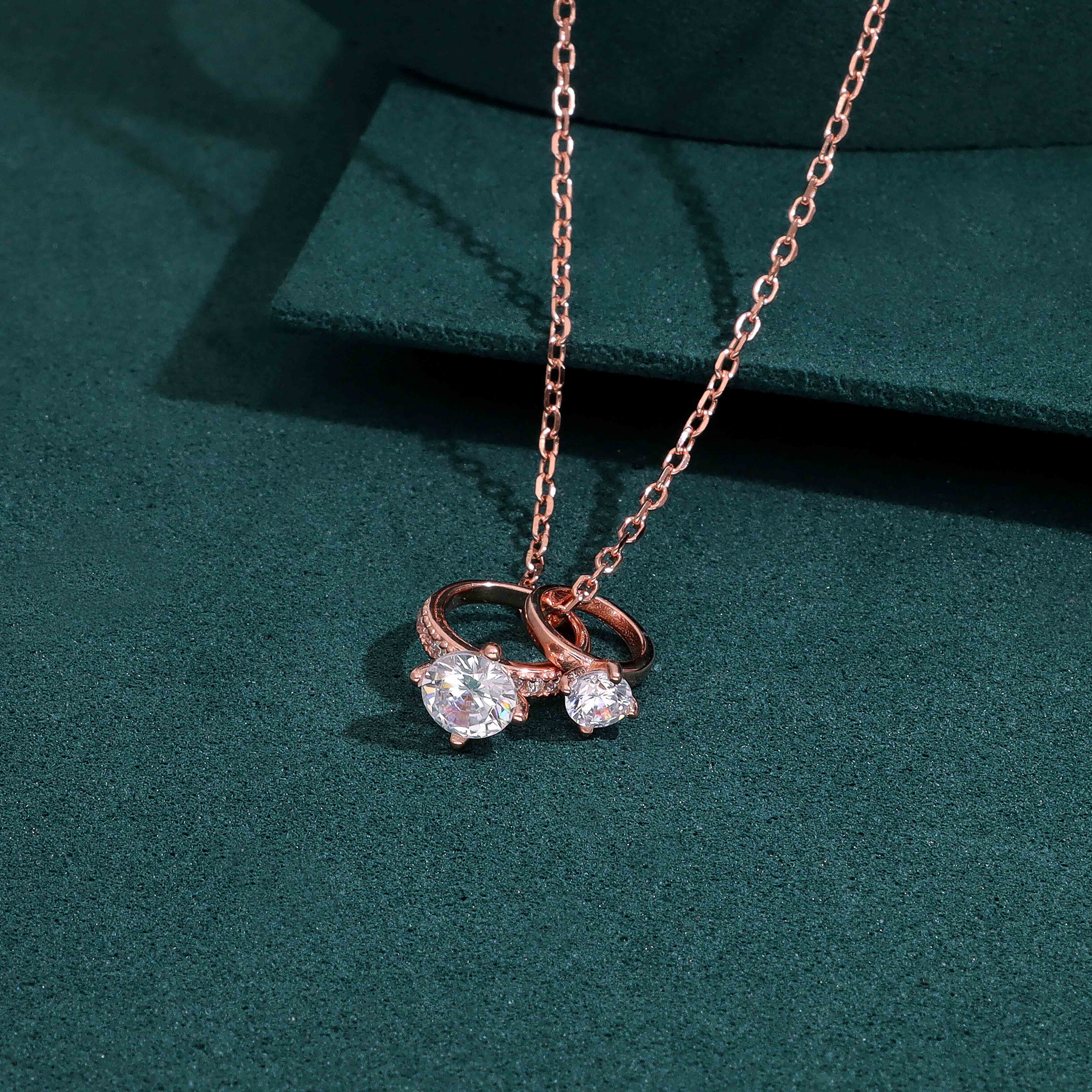Eternal Love Double Ring Necklace - Image 2