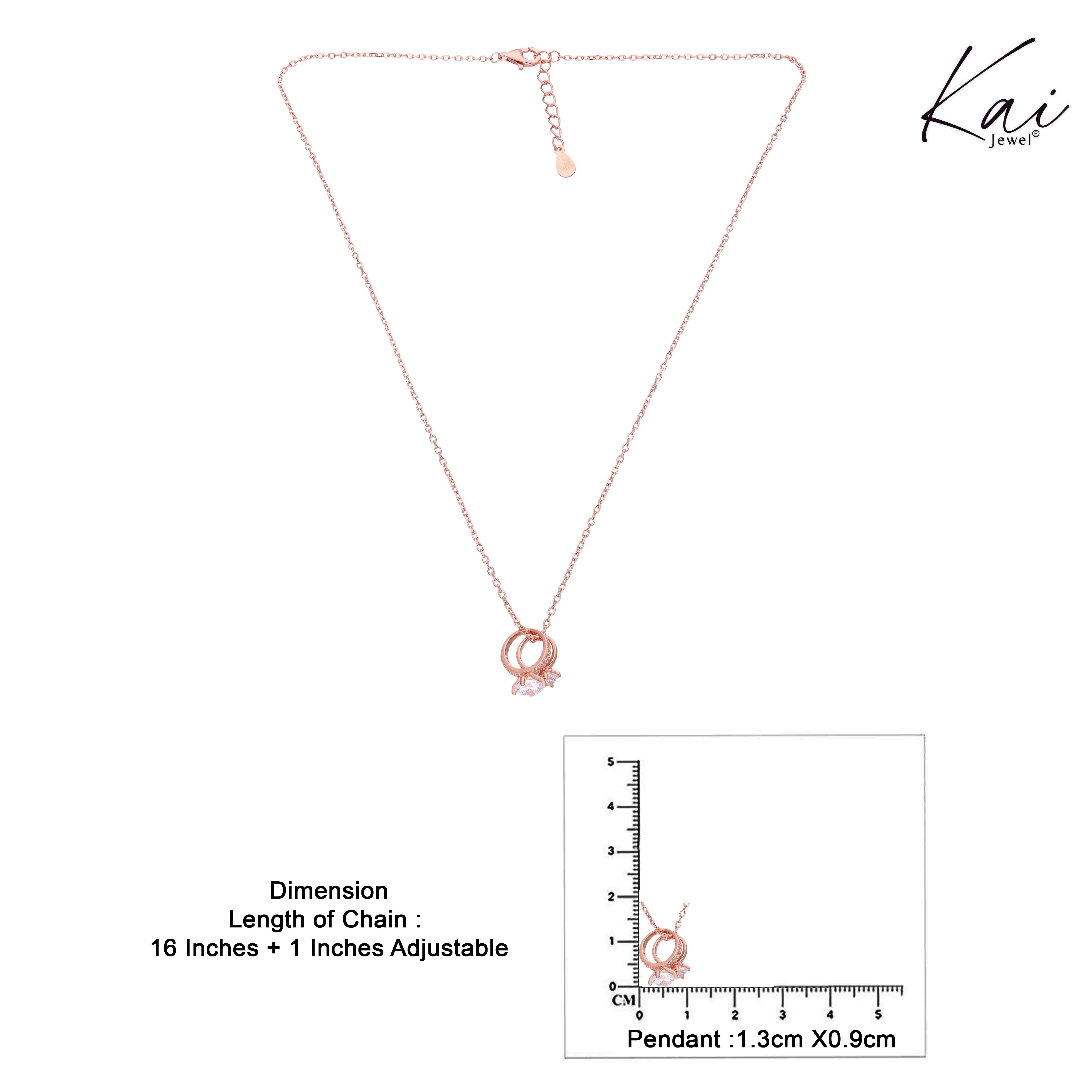Eternal Love Double Ring Necklace - Image 6