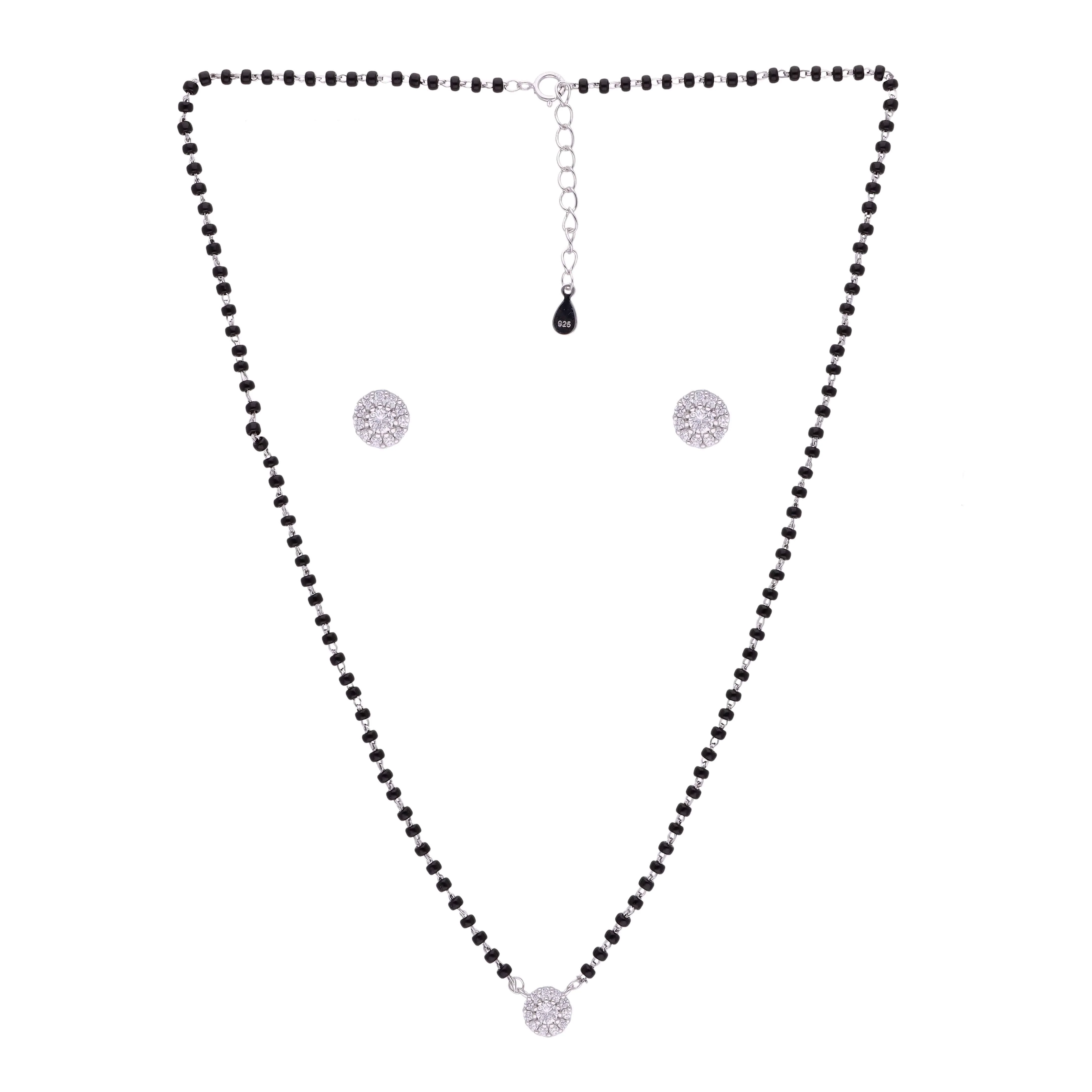 Classic Solitaire Silver Mangalsutra - Image 5