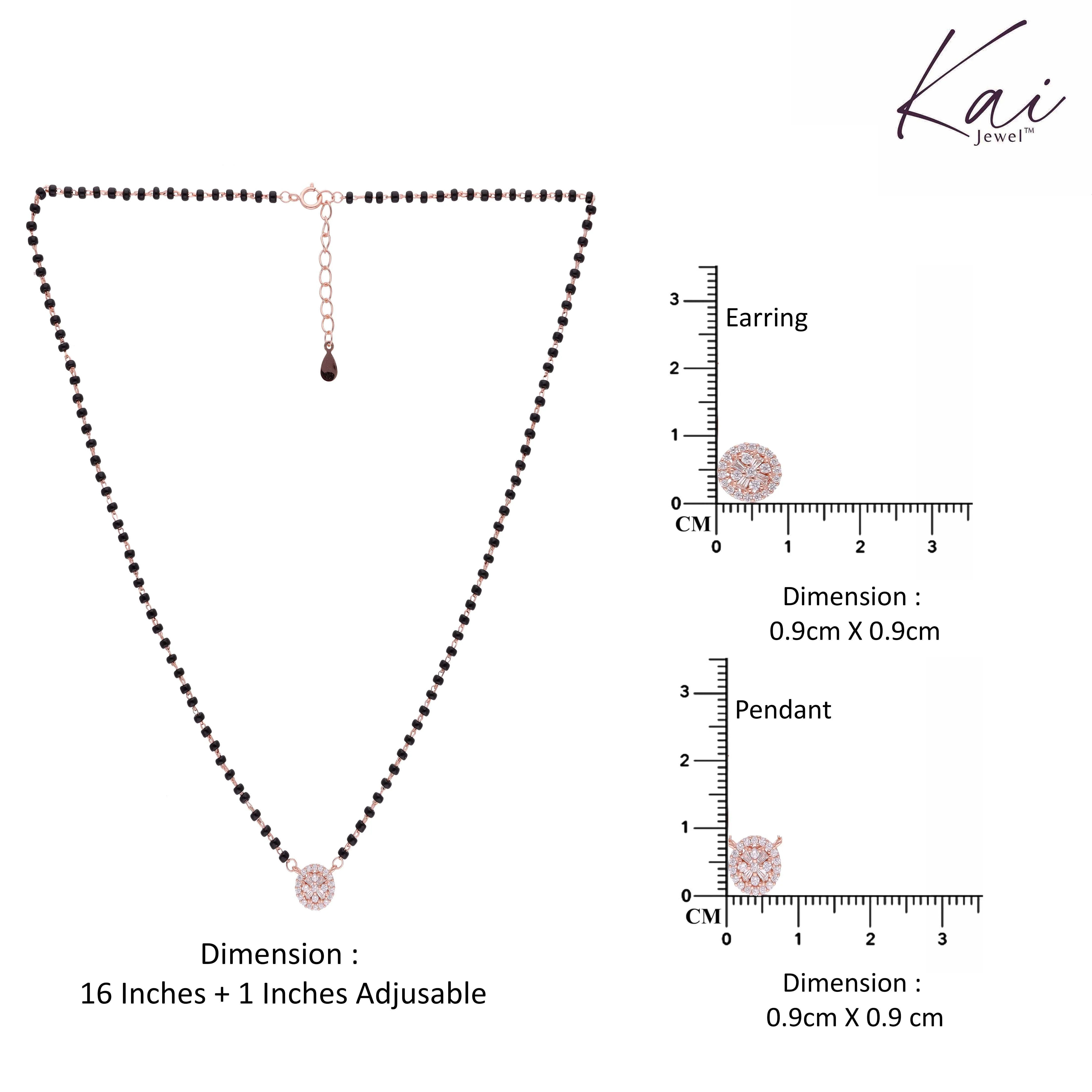 Radiant Zircon Studded Mangalsutra Necklace Set - Image 6