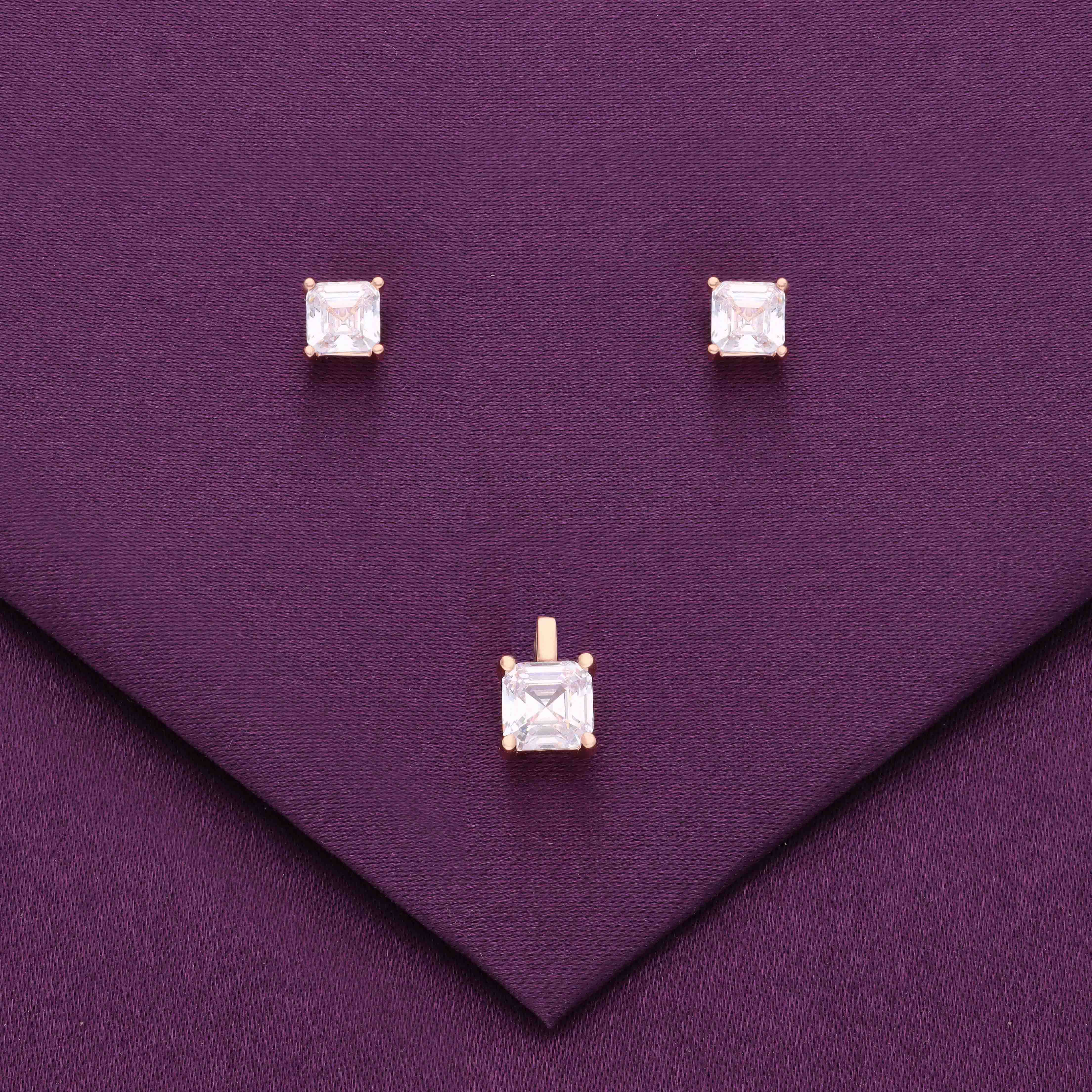 Minimal Princess Cute Pendant & Earring Set - Image 2