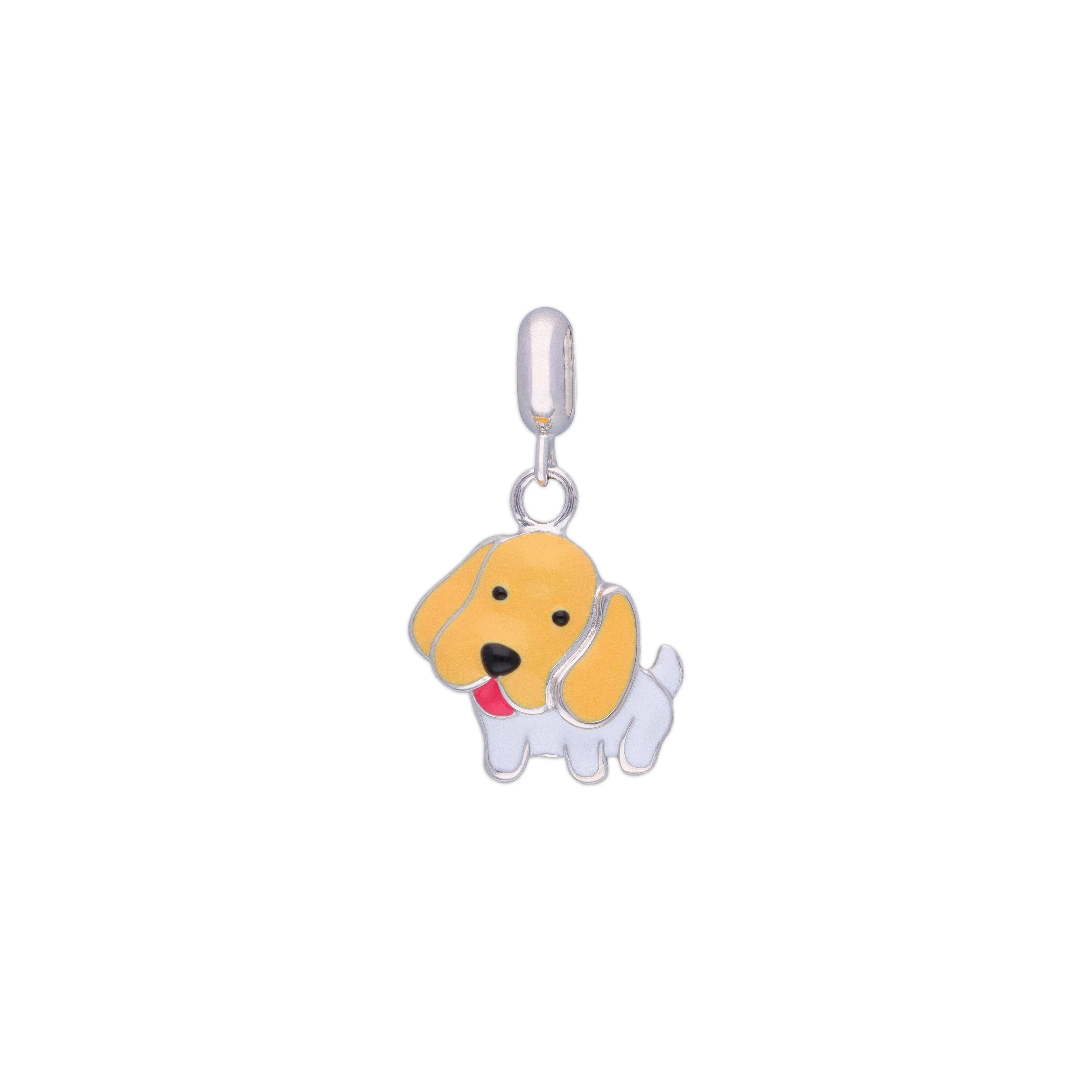 Sterling Puppy Blue White Silver Charm Pendant - Image 4