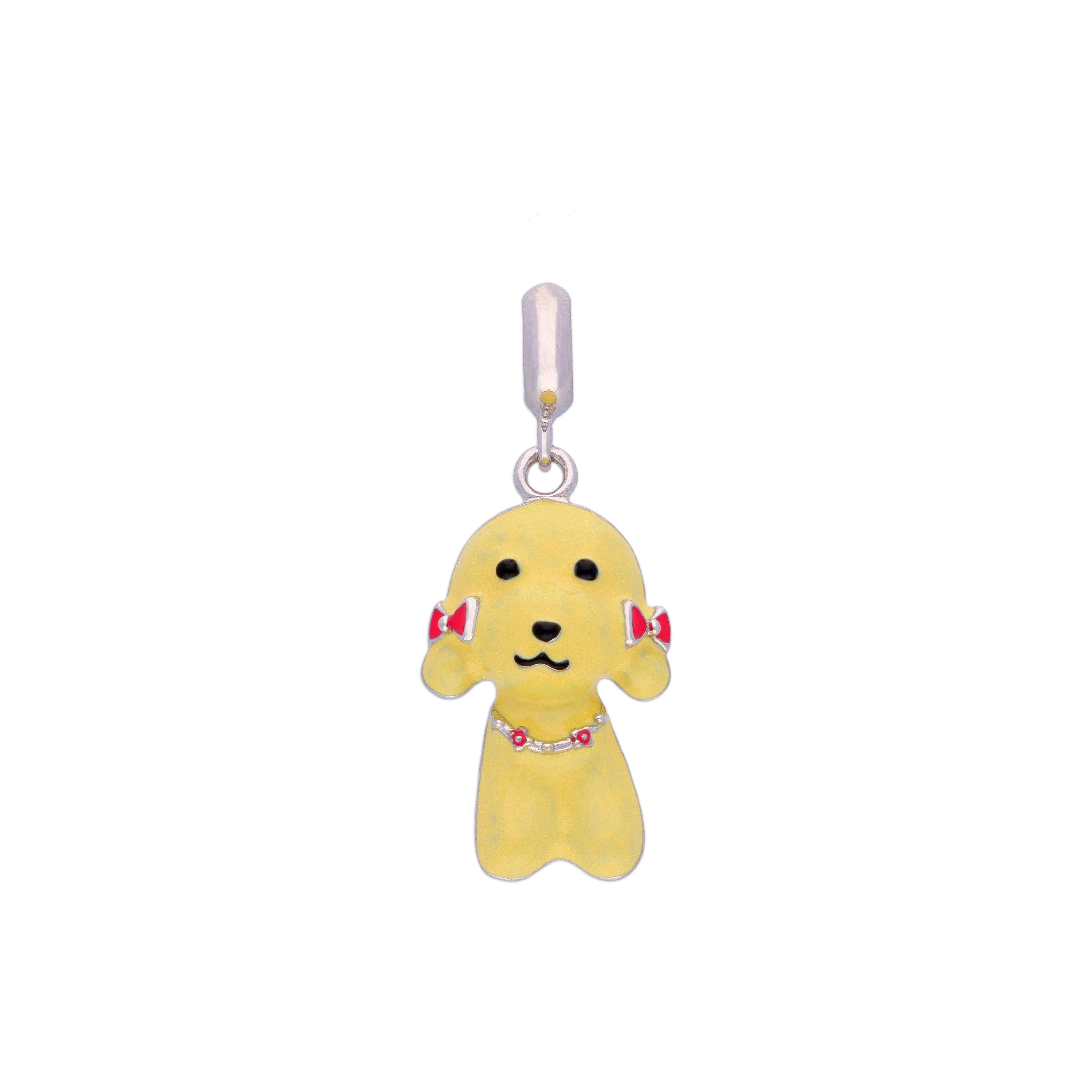 Sterling Puppy White Silver Charm Pendant - Image 4