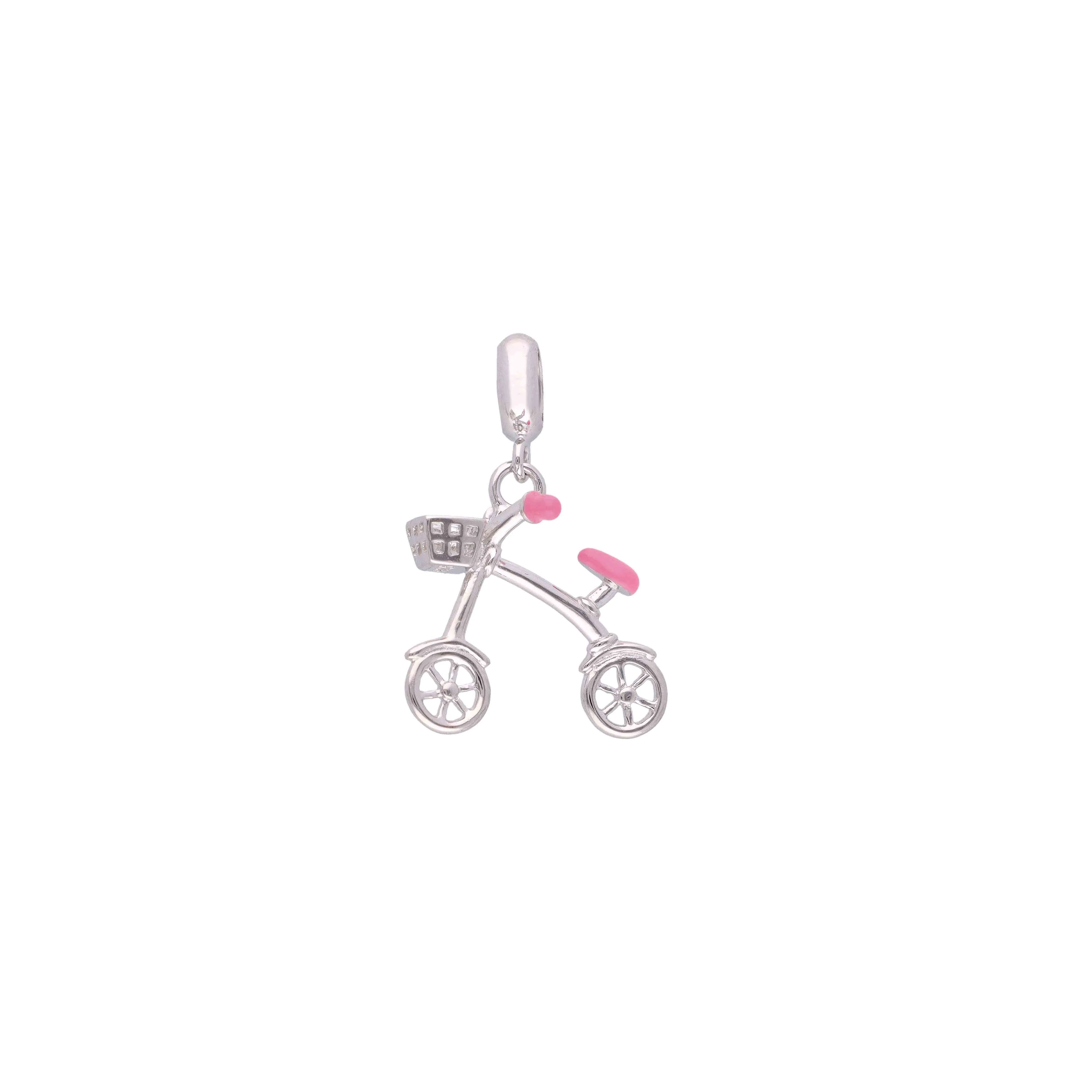 Bicycle Silver Charm Pendant - Image 3