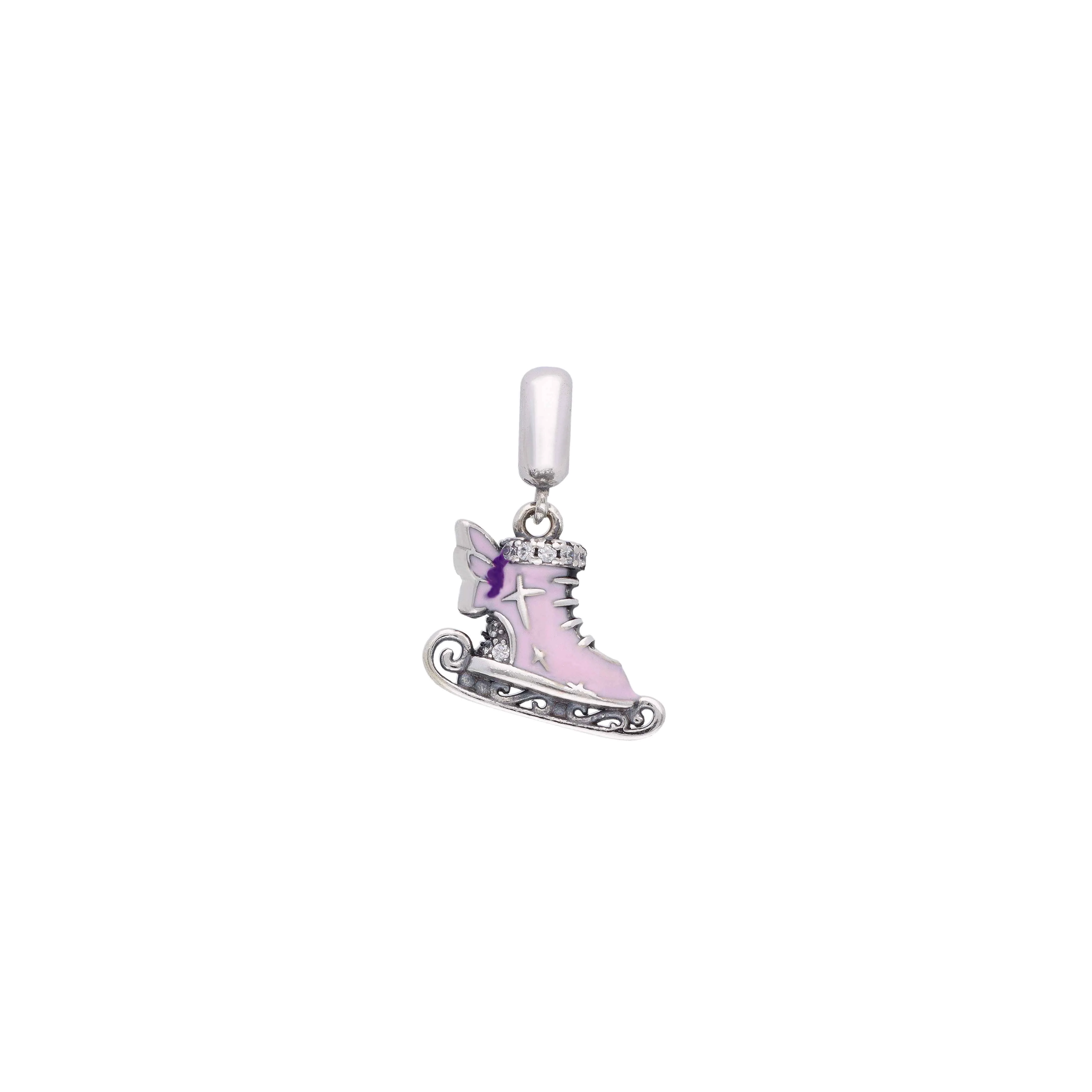 Silver Skateboard Charm Pendant - Image 3