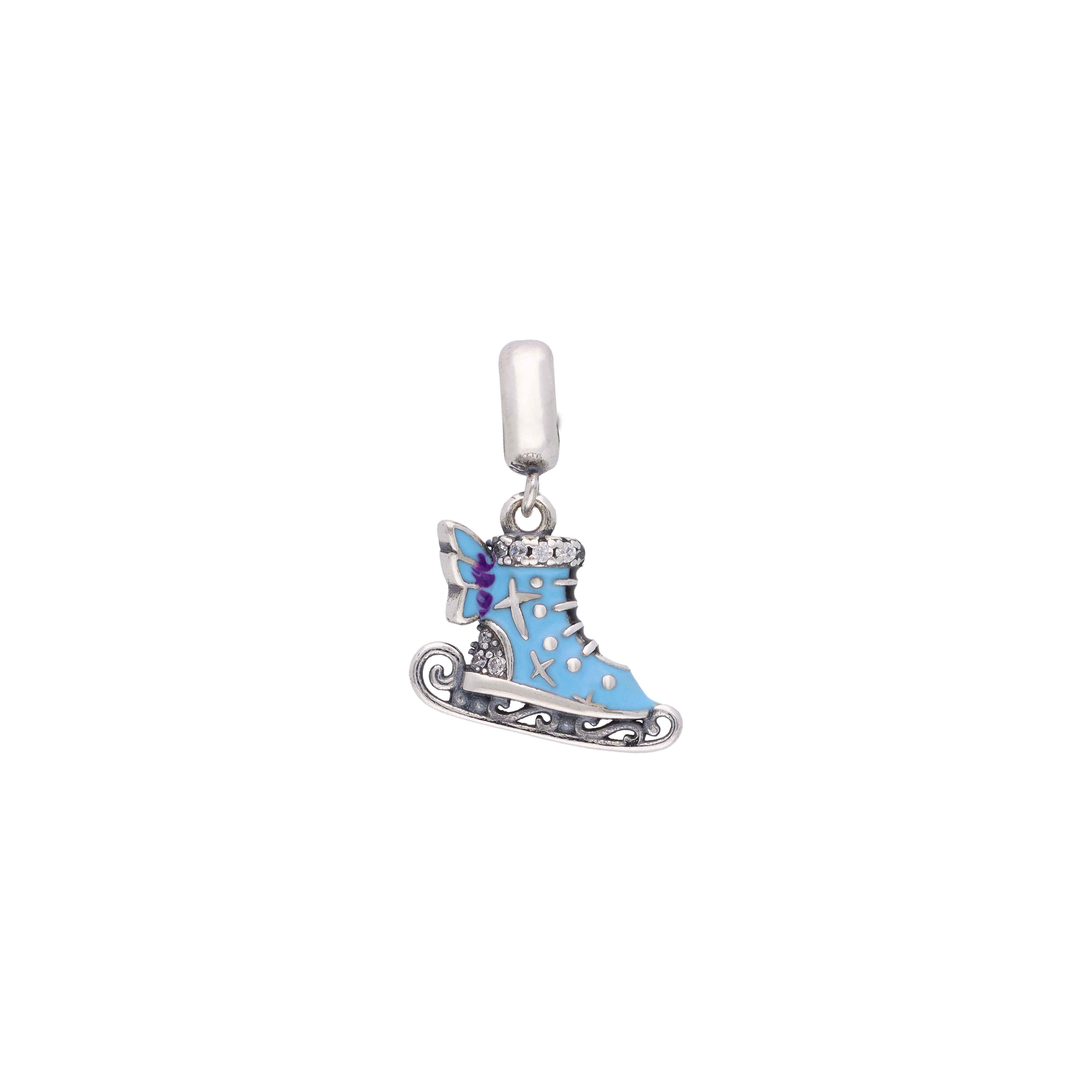 Silver Skateboard Charm Pendant - Image 4