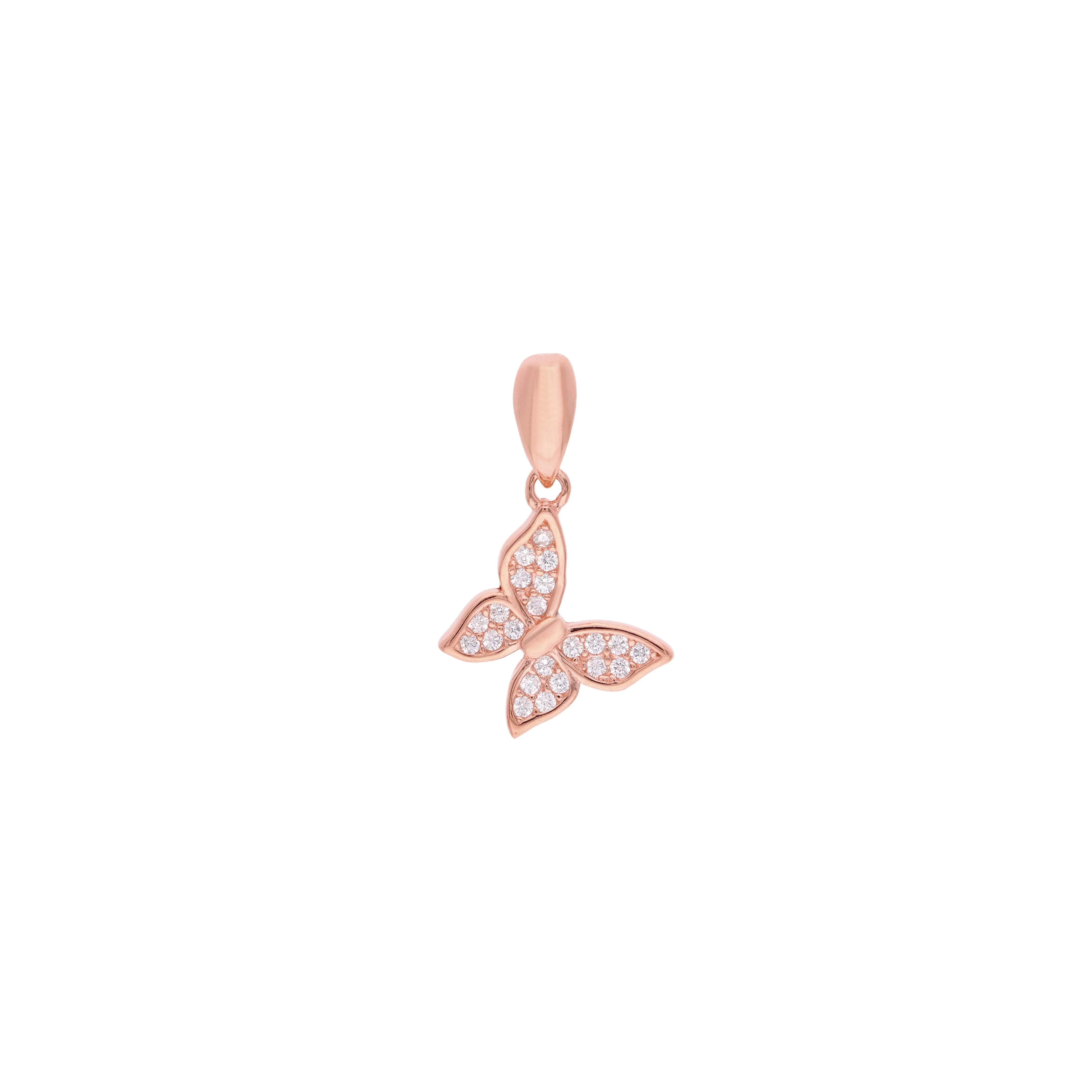 Sterling Silver Minimalistic Butterfly Pendant - Image 4