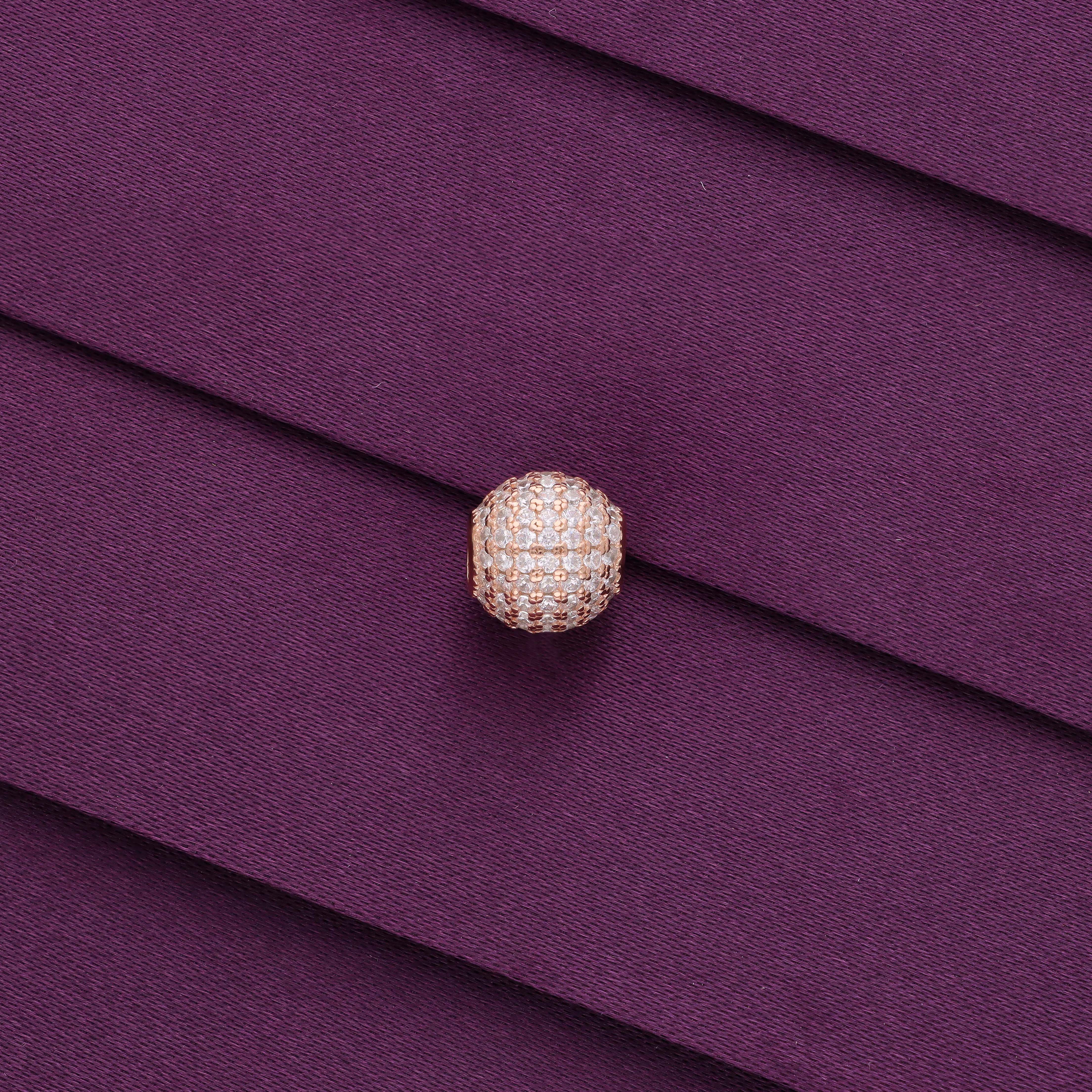 Sterling Silver Zircon Ball Pendant - Image 2