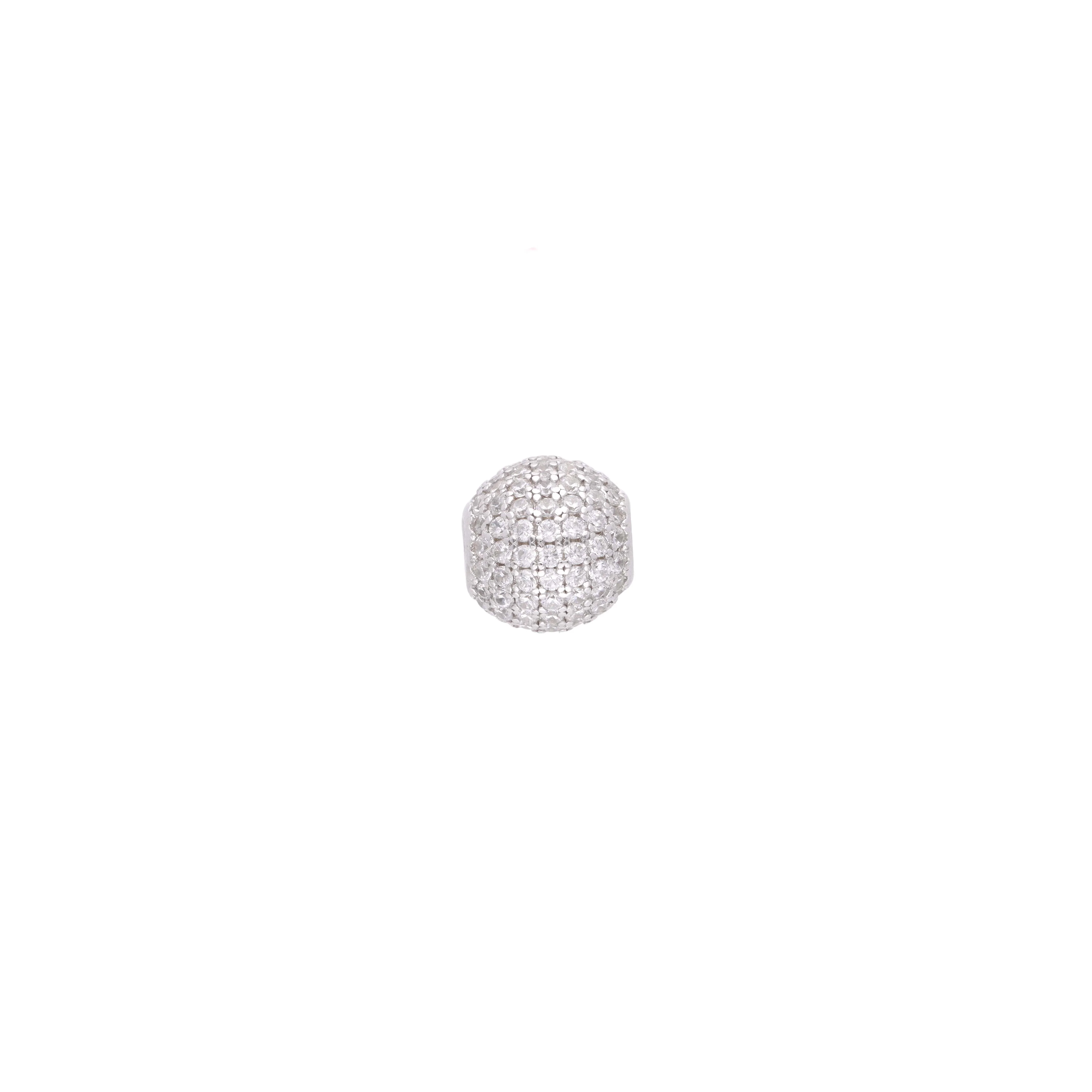 Sterling Silver Zircon Ball Pendant - Image 3