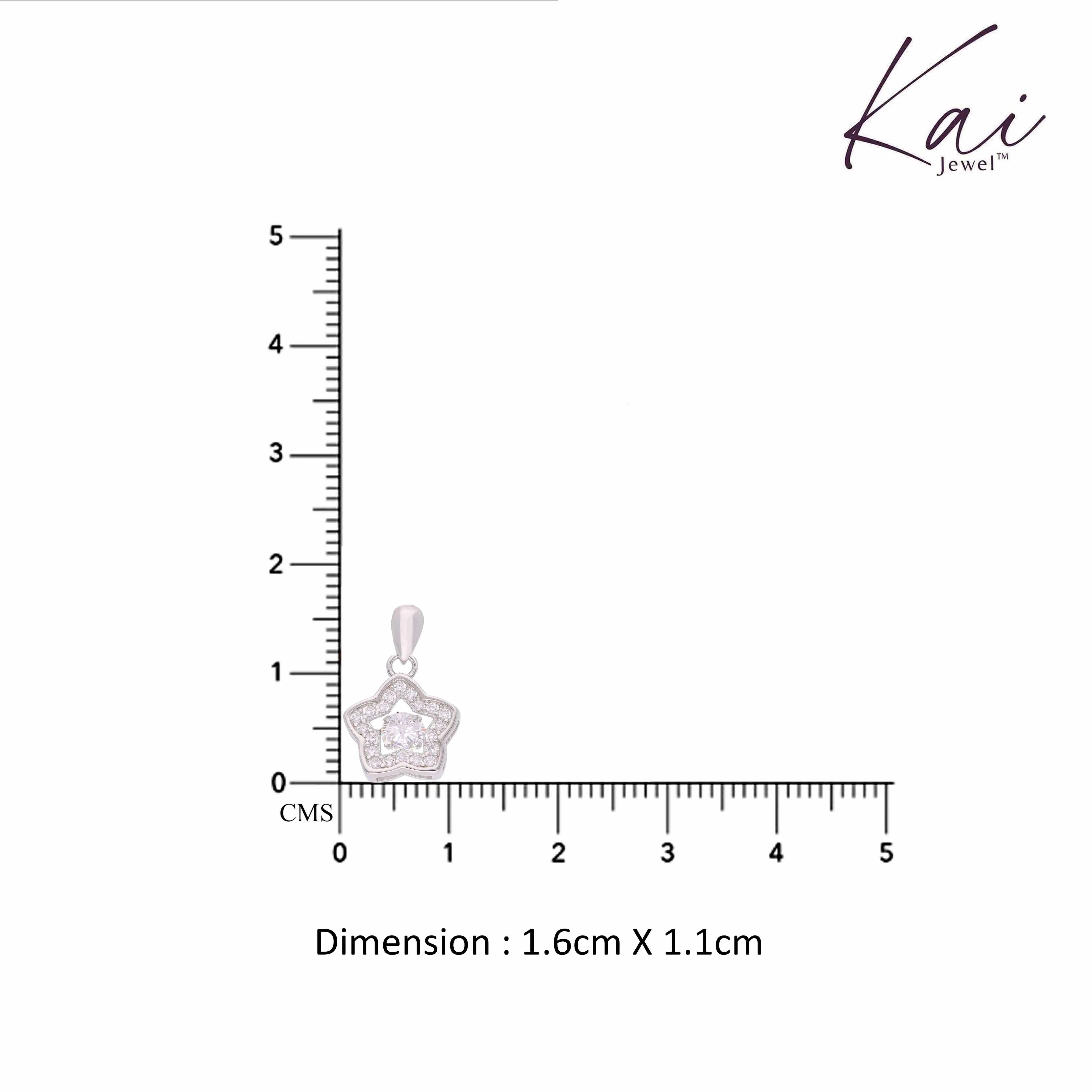 Sterling Silver Minimal Star Pendant - Image 3