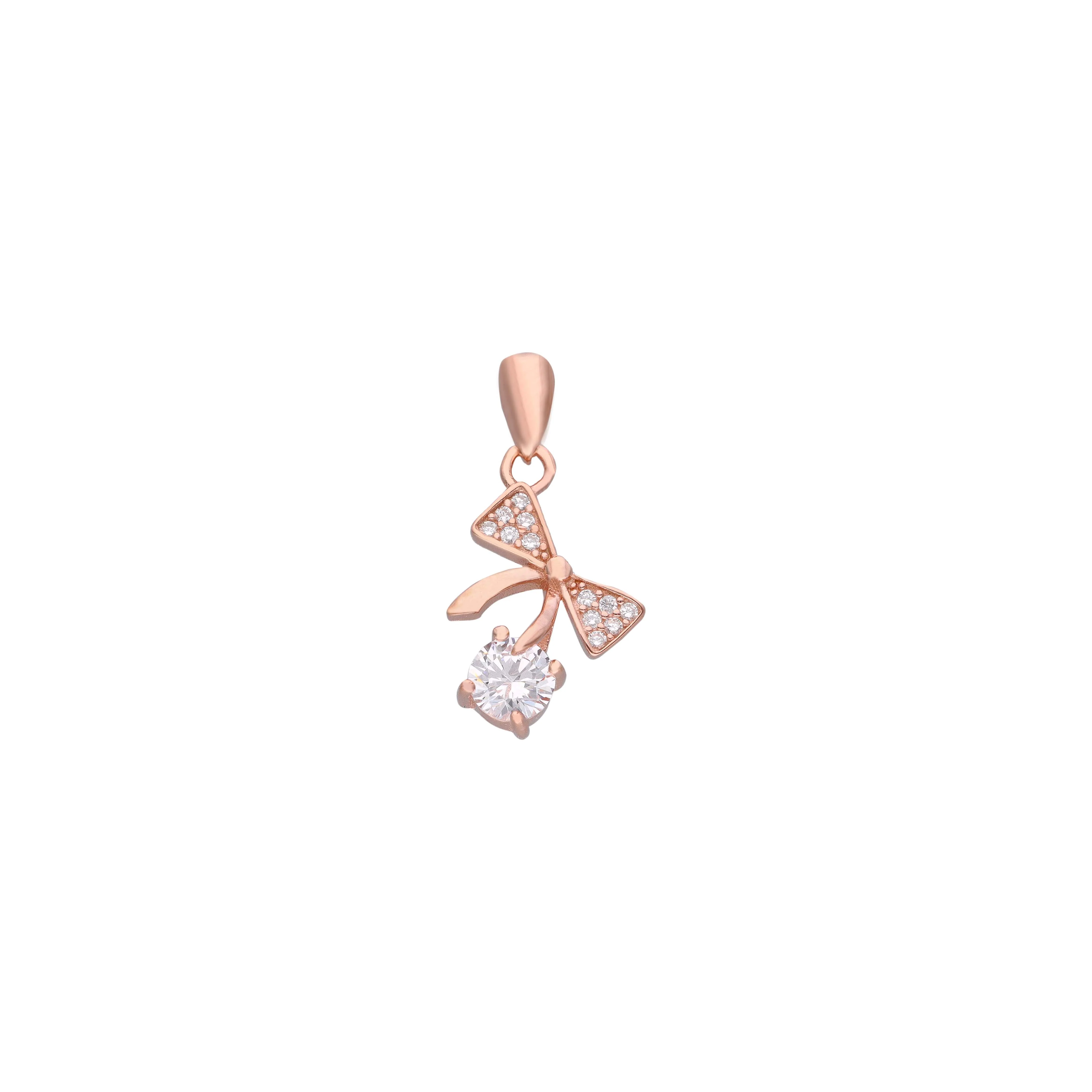 SOLITAIRE BOW SILVER PENDANT - Image 4