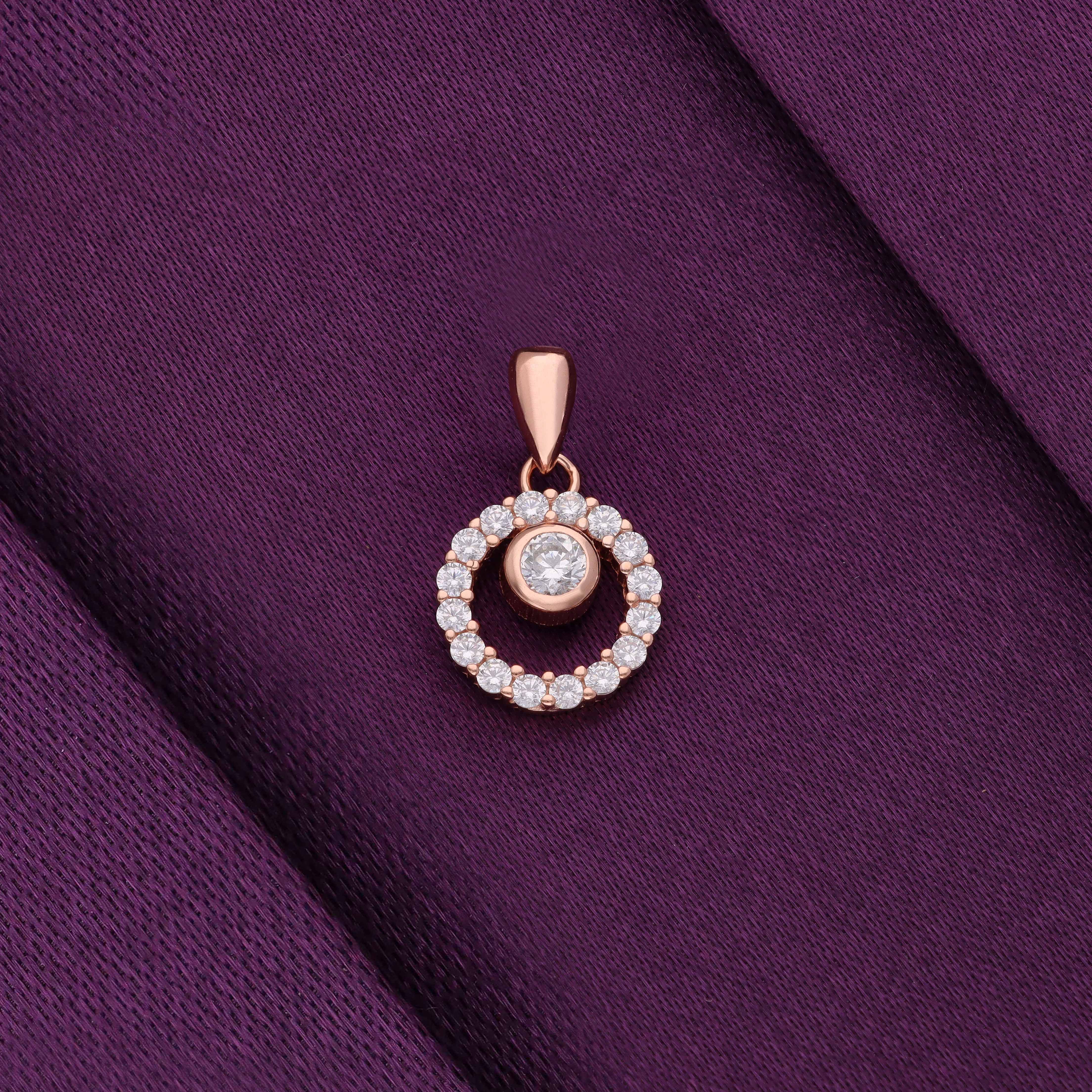 MINIMAL ROUND CRYSTALS CASUAL SILVER PENDANT - Image 2