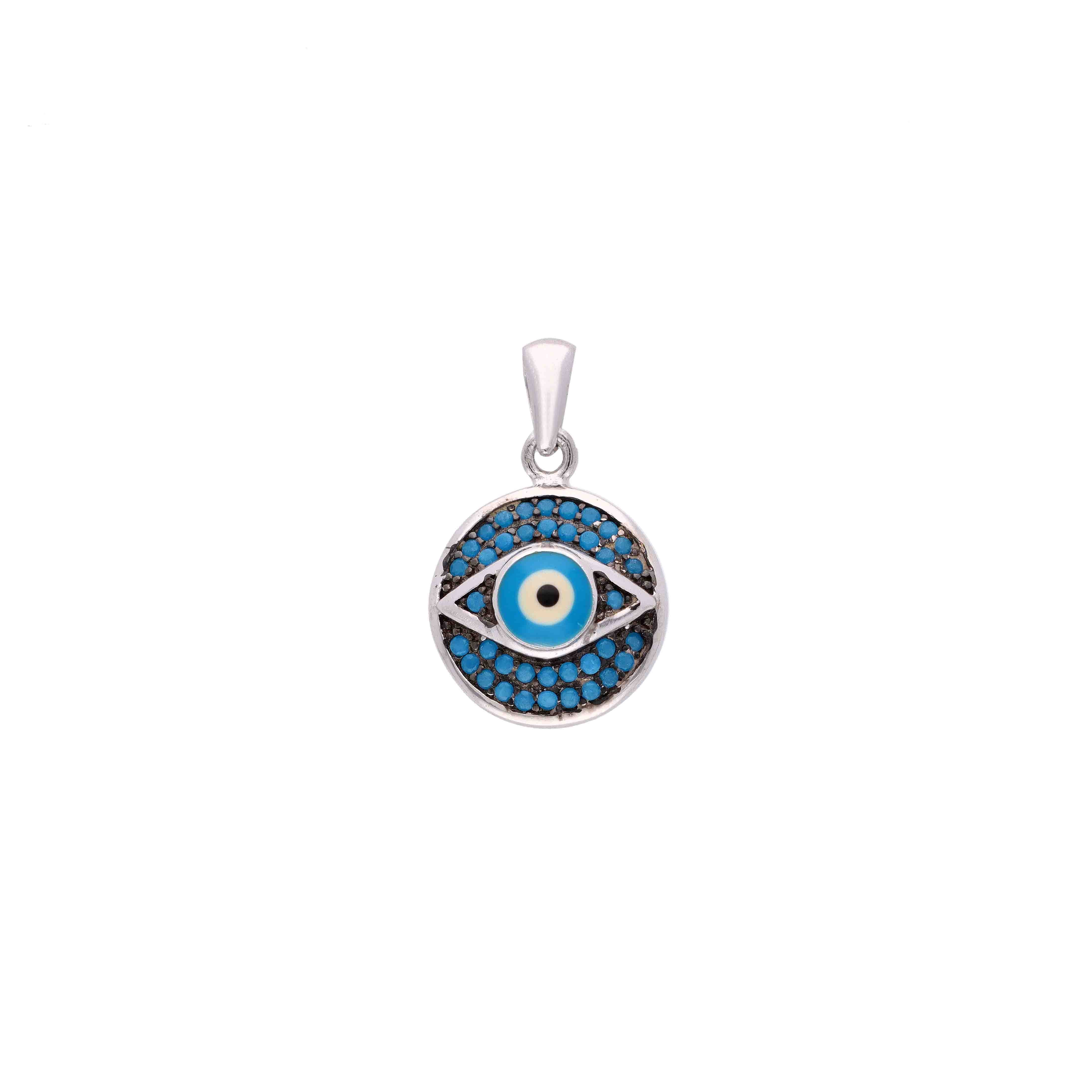 Sterling Silver Classic Evil Eye Pendant - Image 2