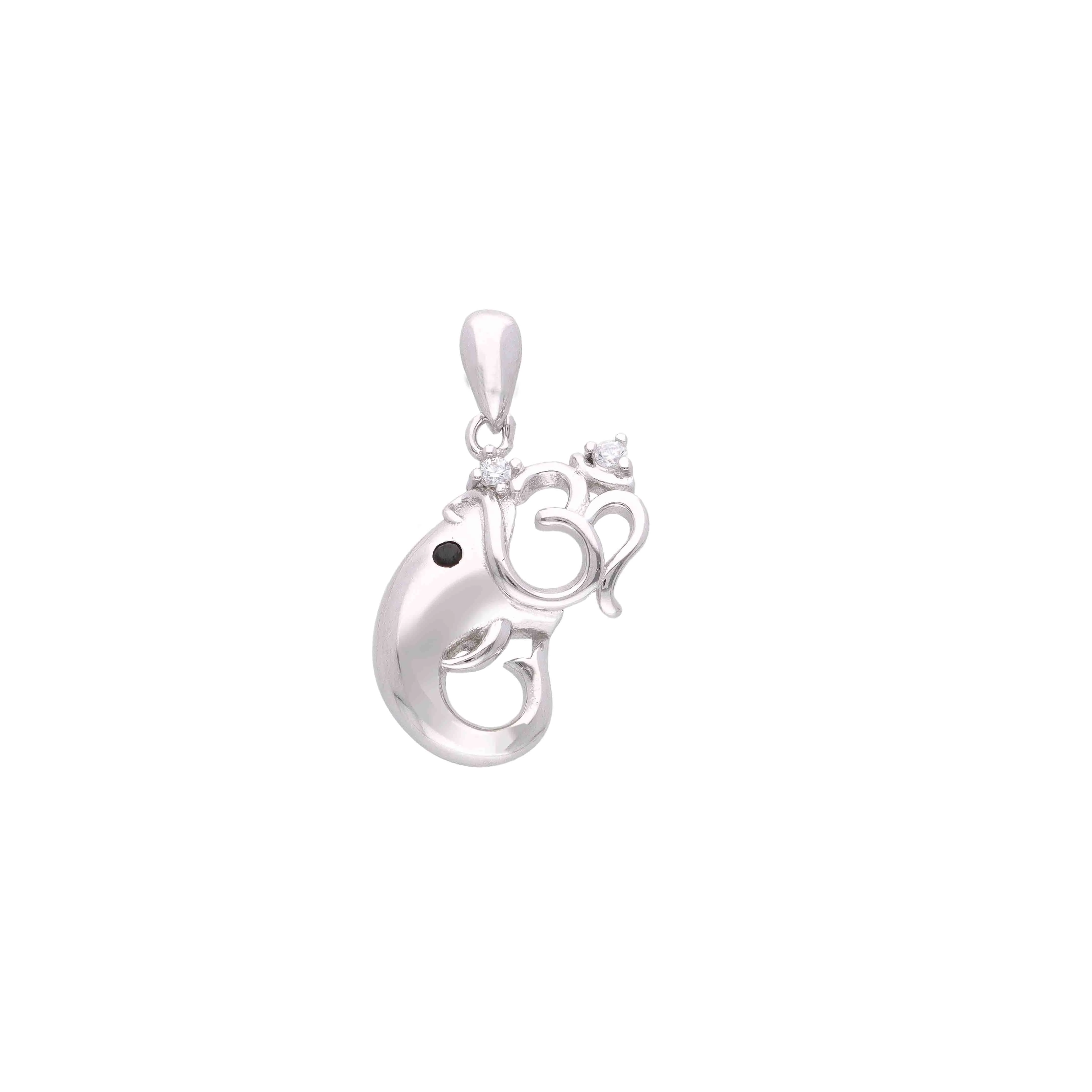 Sterling Silver Om Ganesha Pendant - Image 2