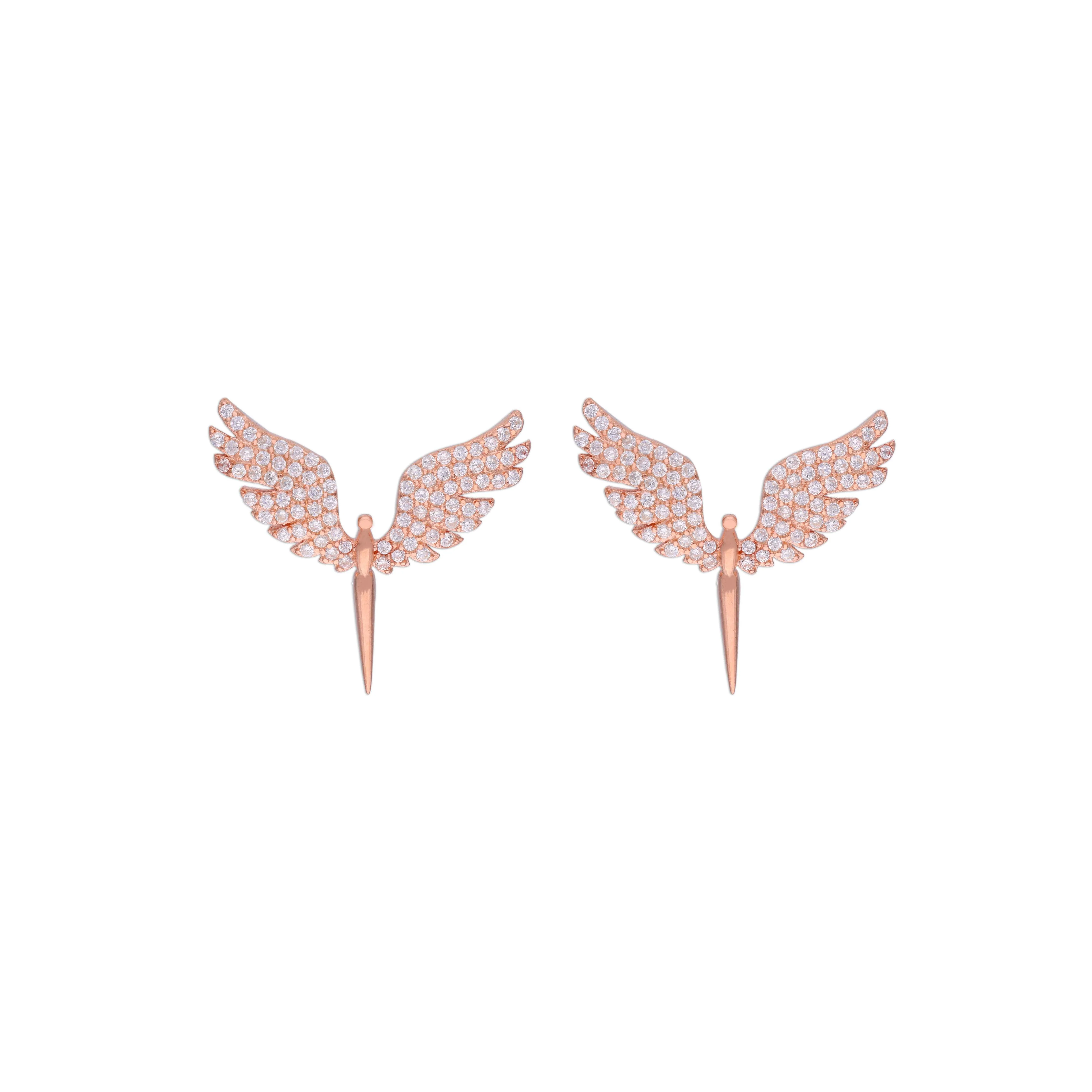 Pretty Phoenix Silver Studs Earrings - Image 4
