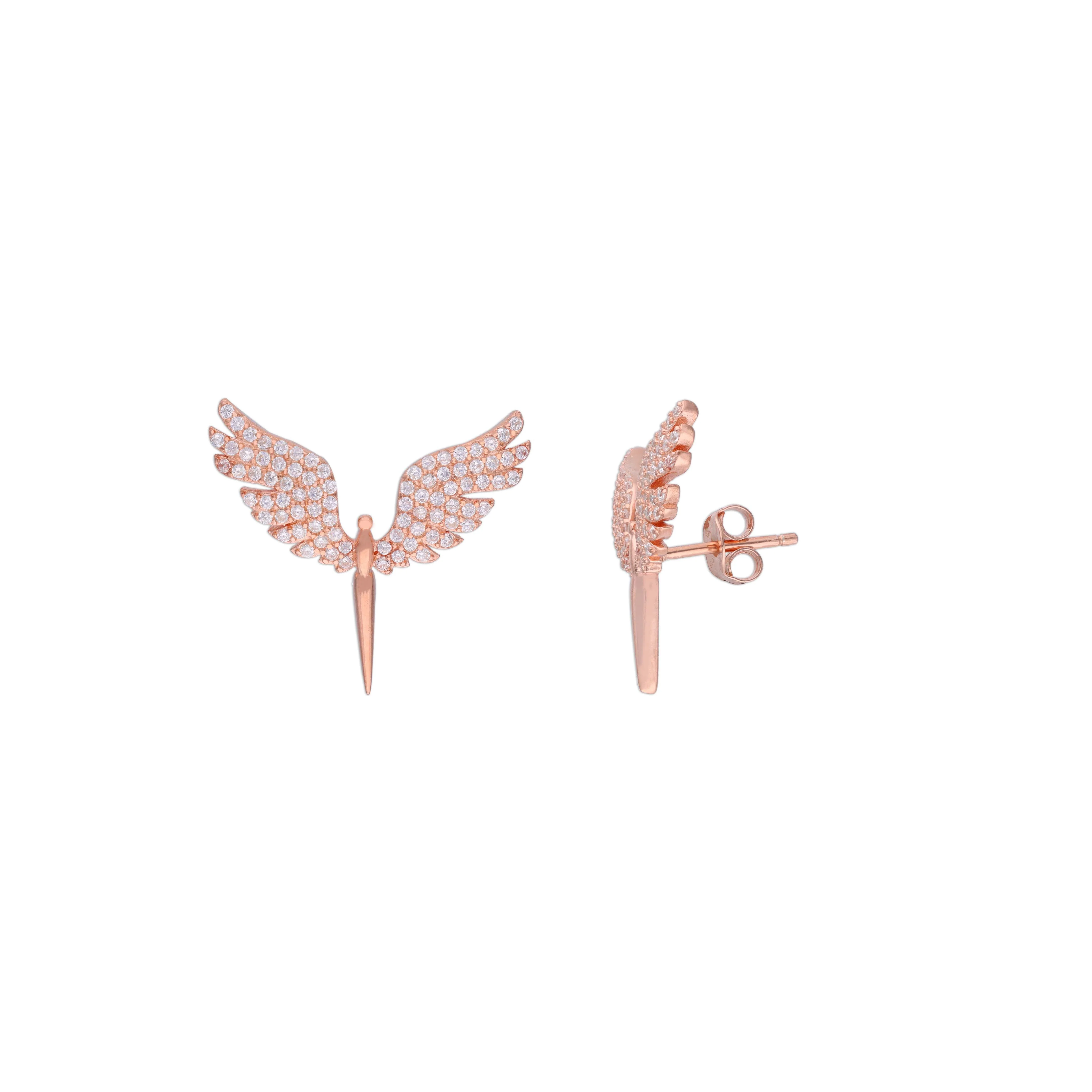 Pretty Phoenix Silver Studs Earrings - Image 6