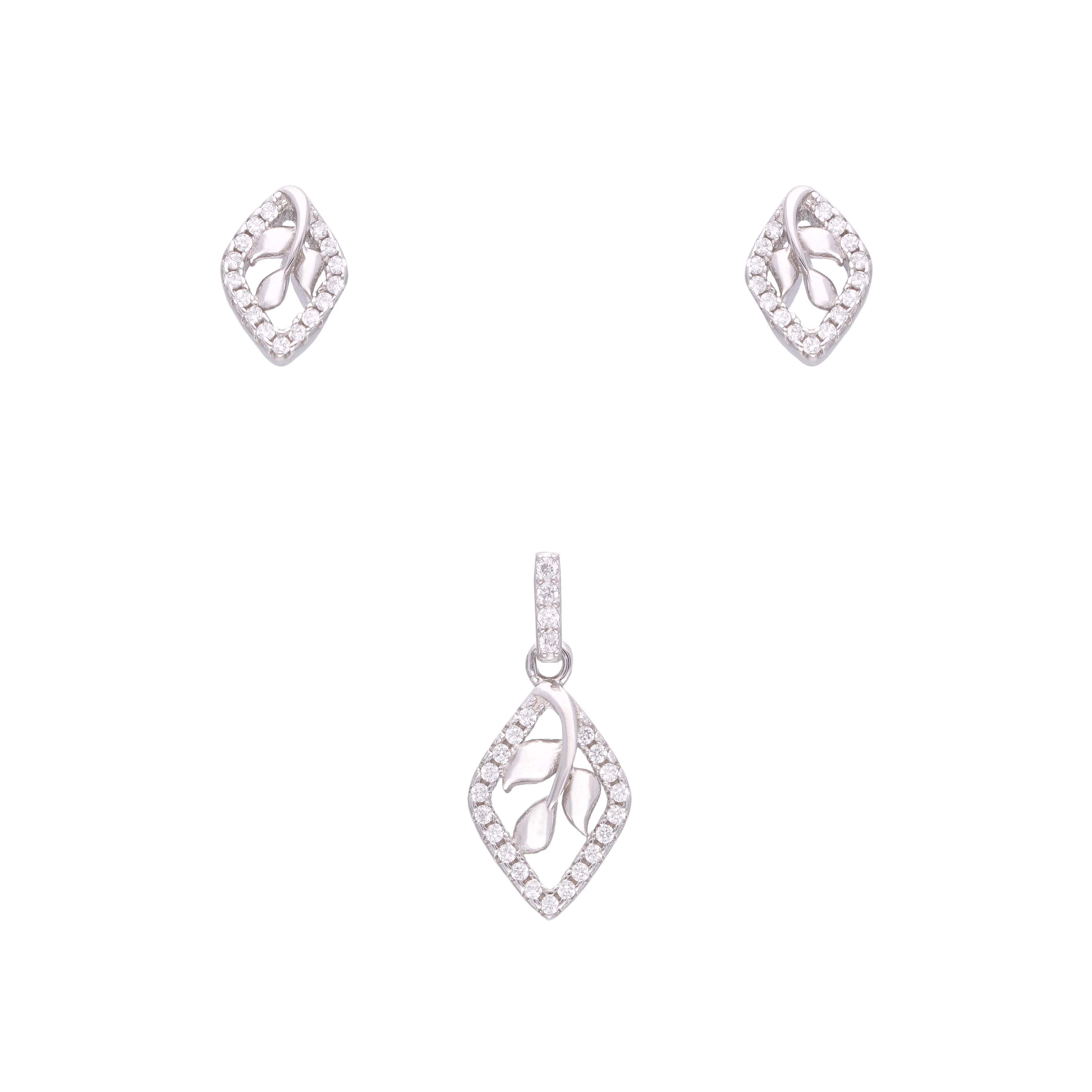 Minimal Rose Pendant & Earring Set - Image 3