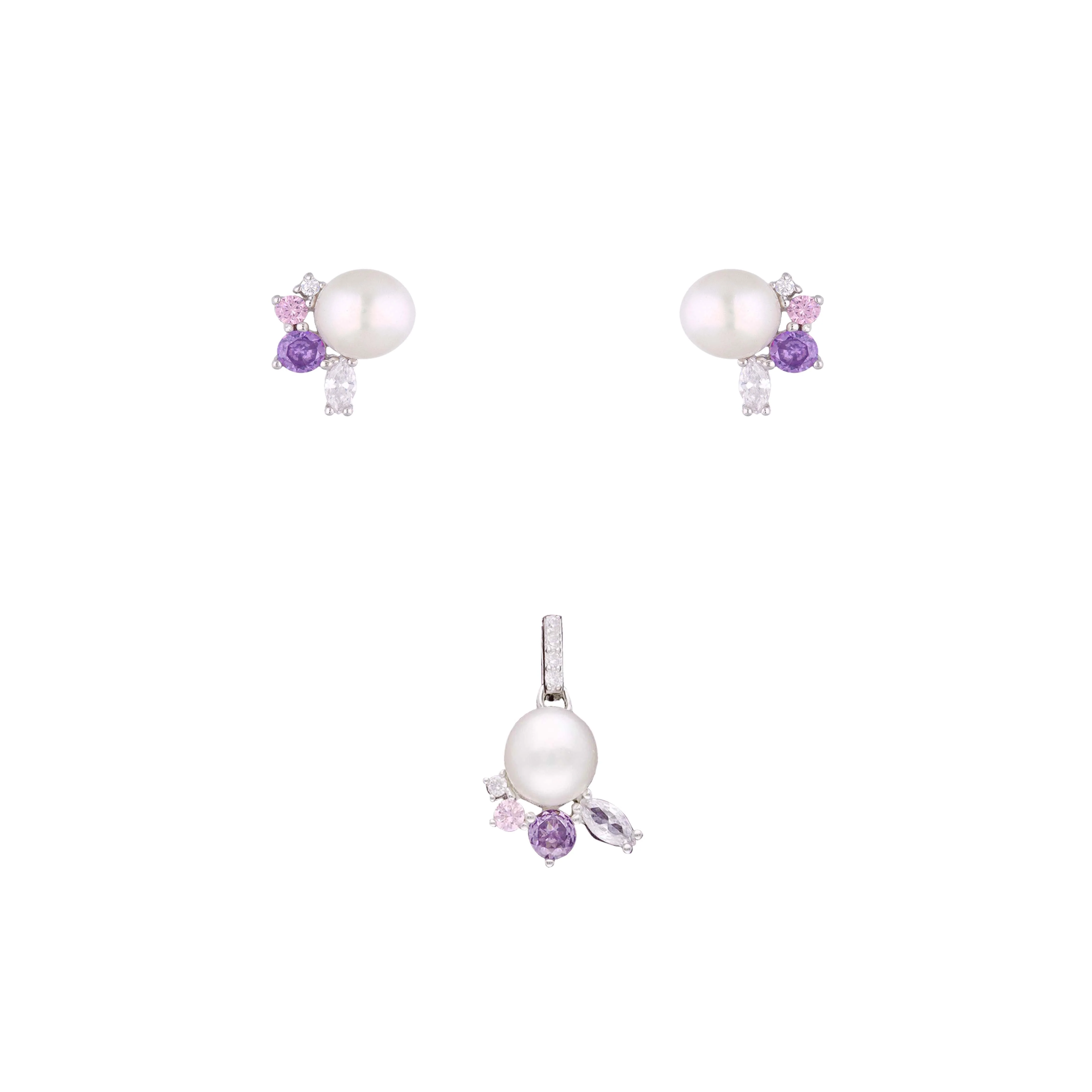 Sterling Pearl Radiance Pendant & Earring Set - Image 3
