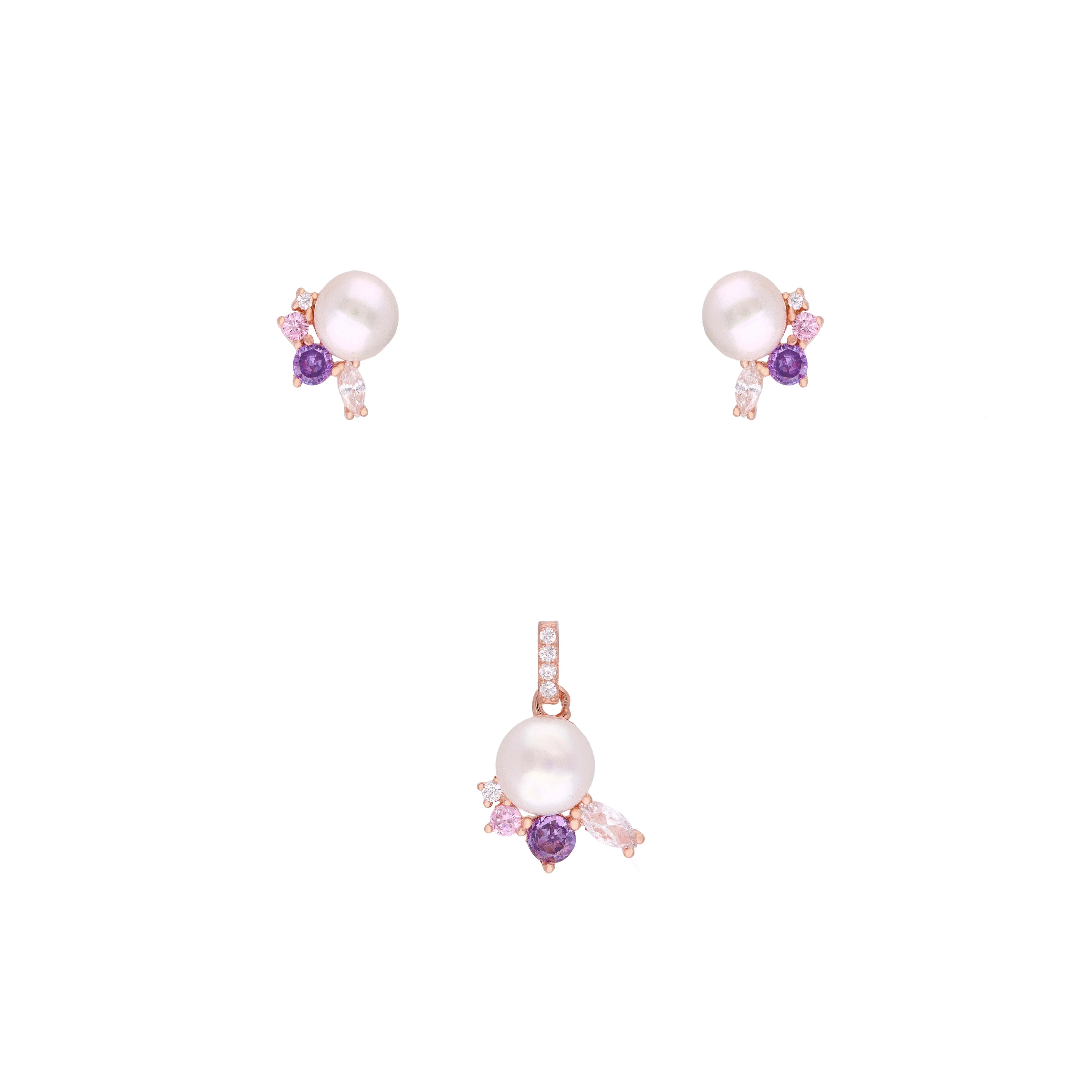 Sterling Pearl Radiance Pendant & Earring Set - Image 4