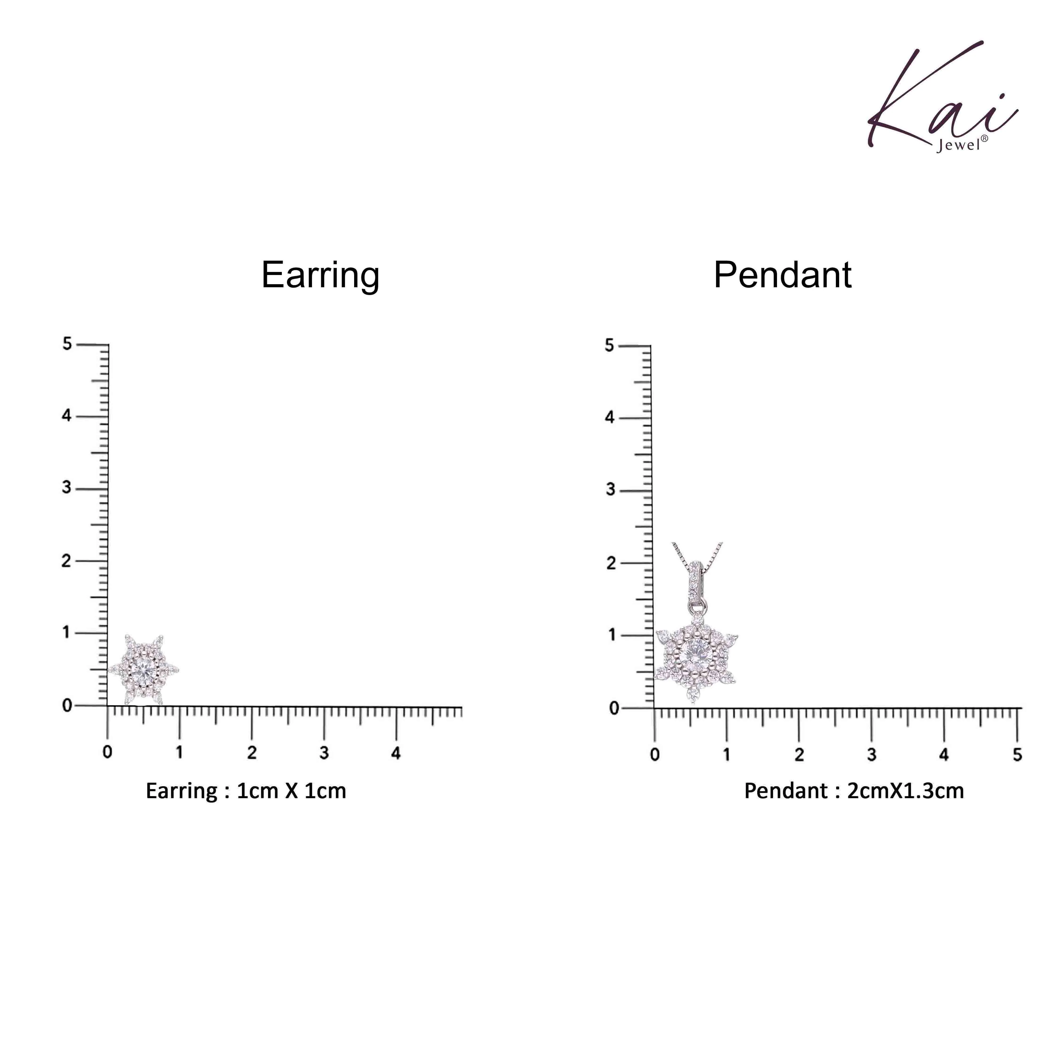 Sterling Silver Snowflake Pendant & Earrings Set - Image 4