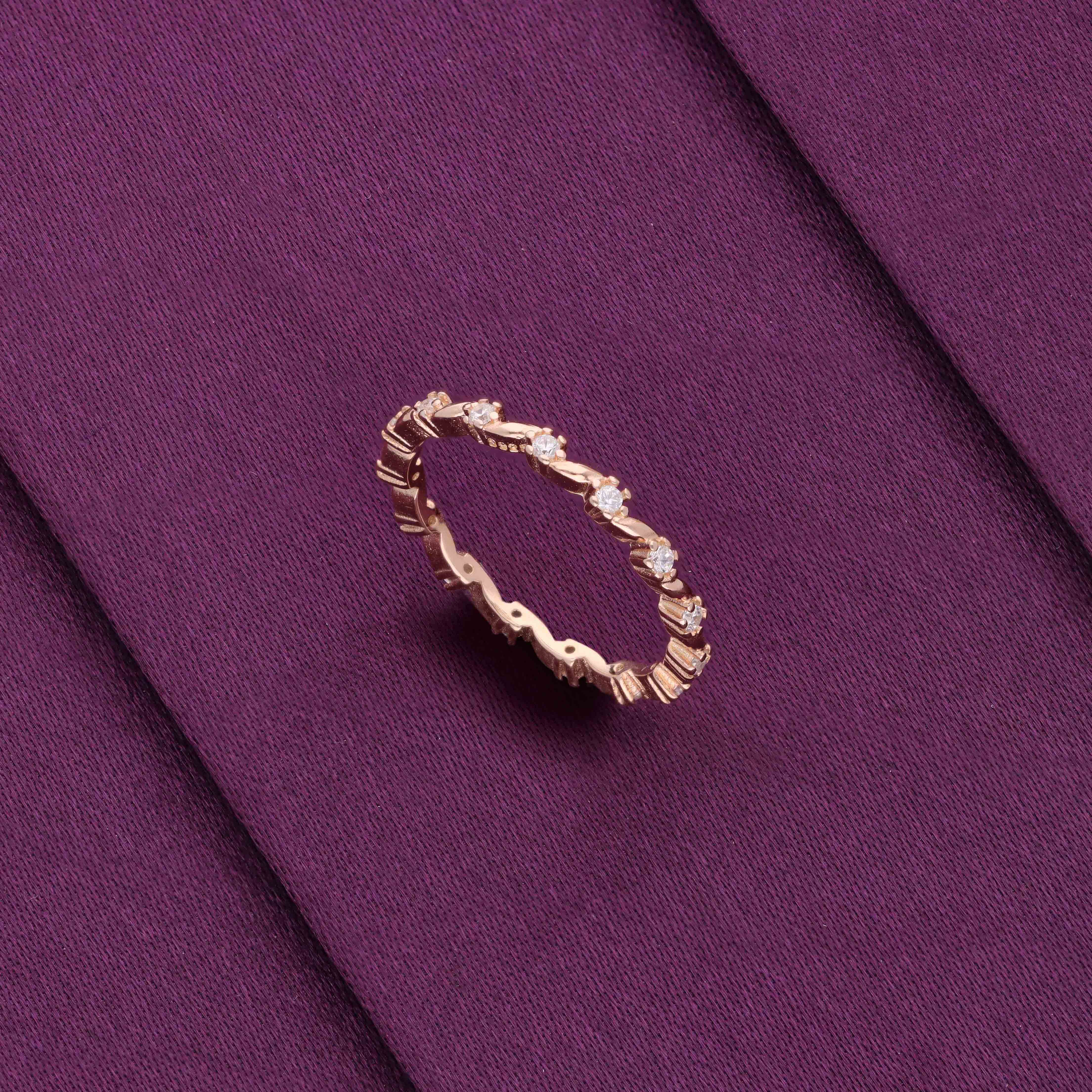 Elegant Sterling Silver Diamond Eternity Band - Image 4