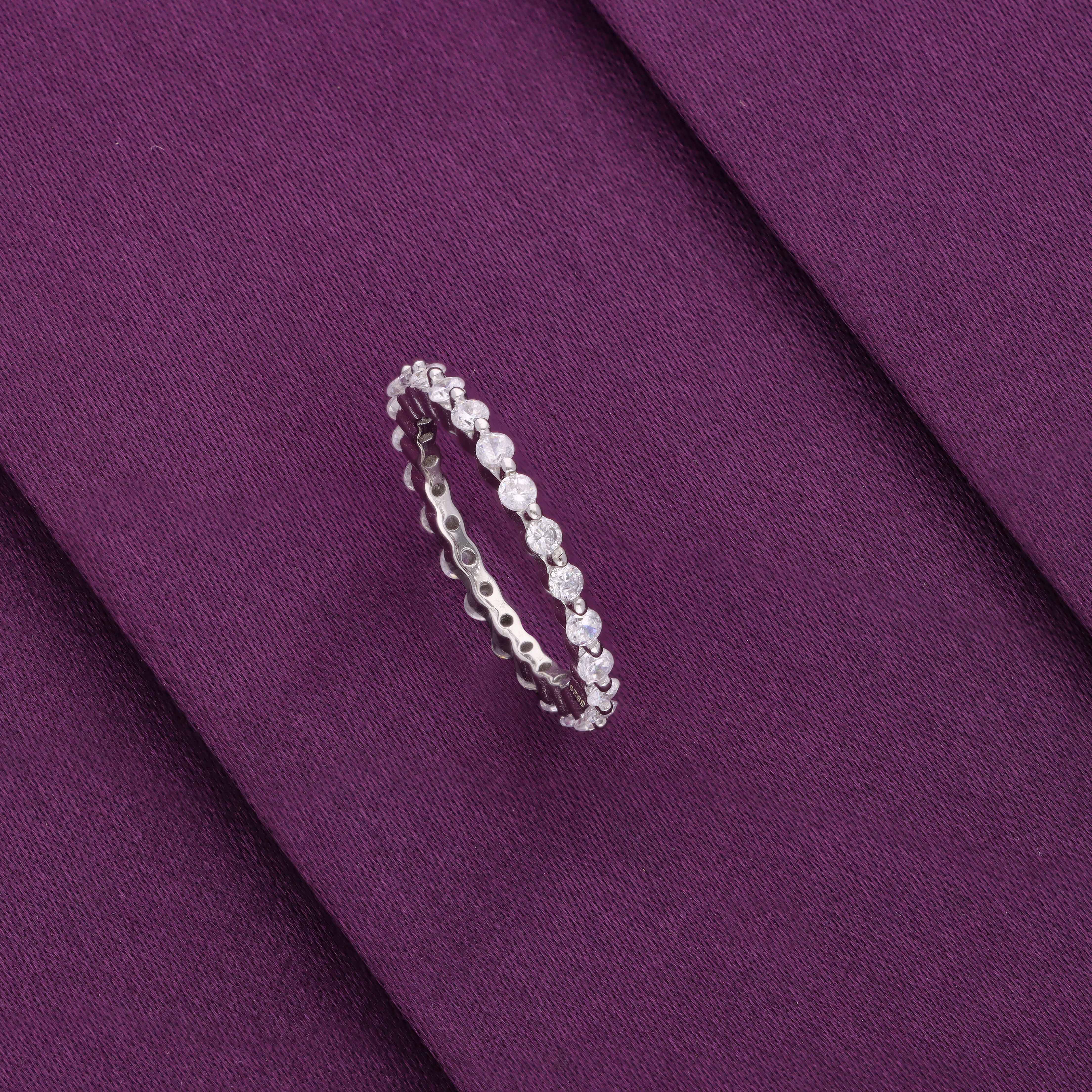 Elegant Sterling Silver Eternity Band - Image 3