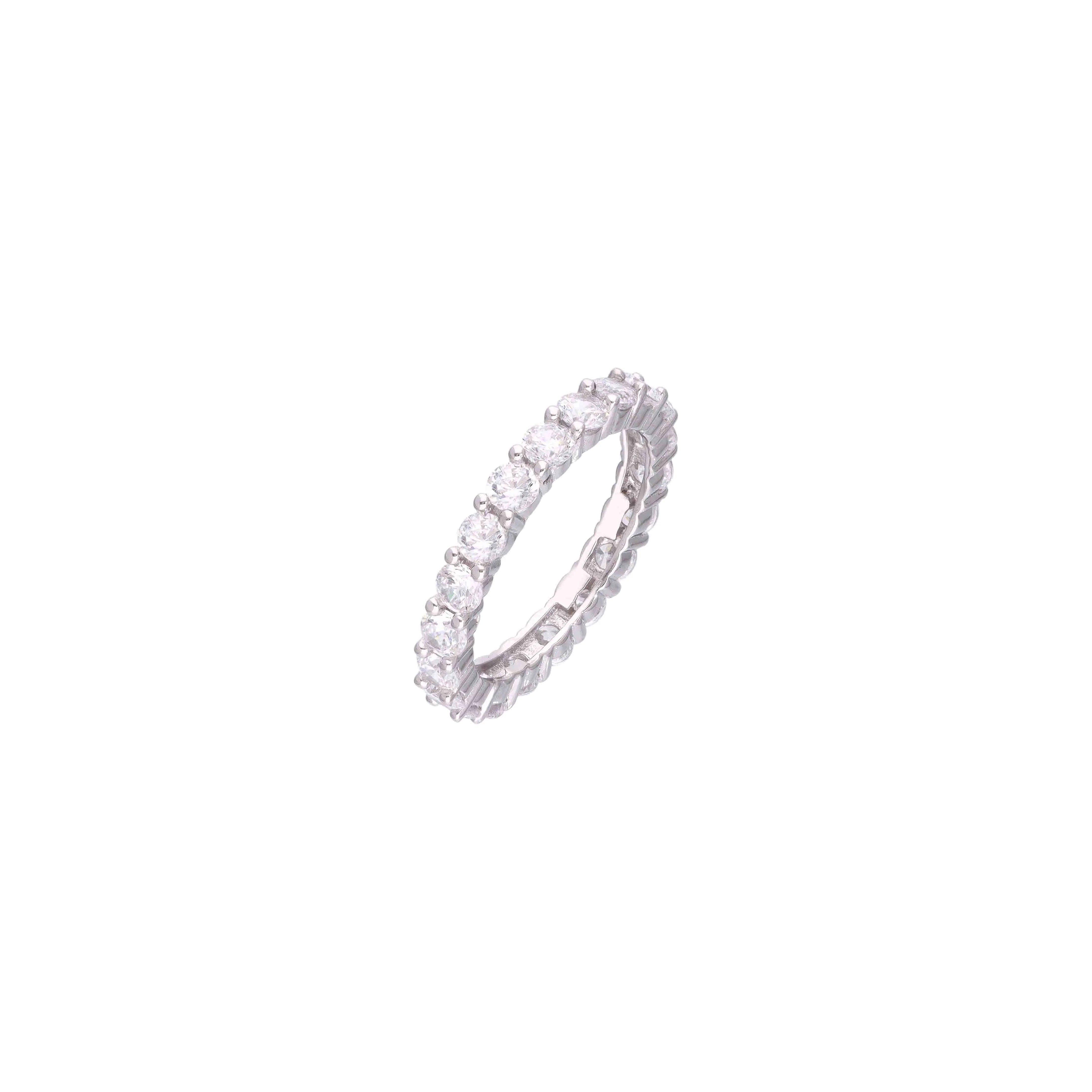Round Cut Full Eternity Band Ring - Image 3