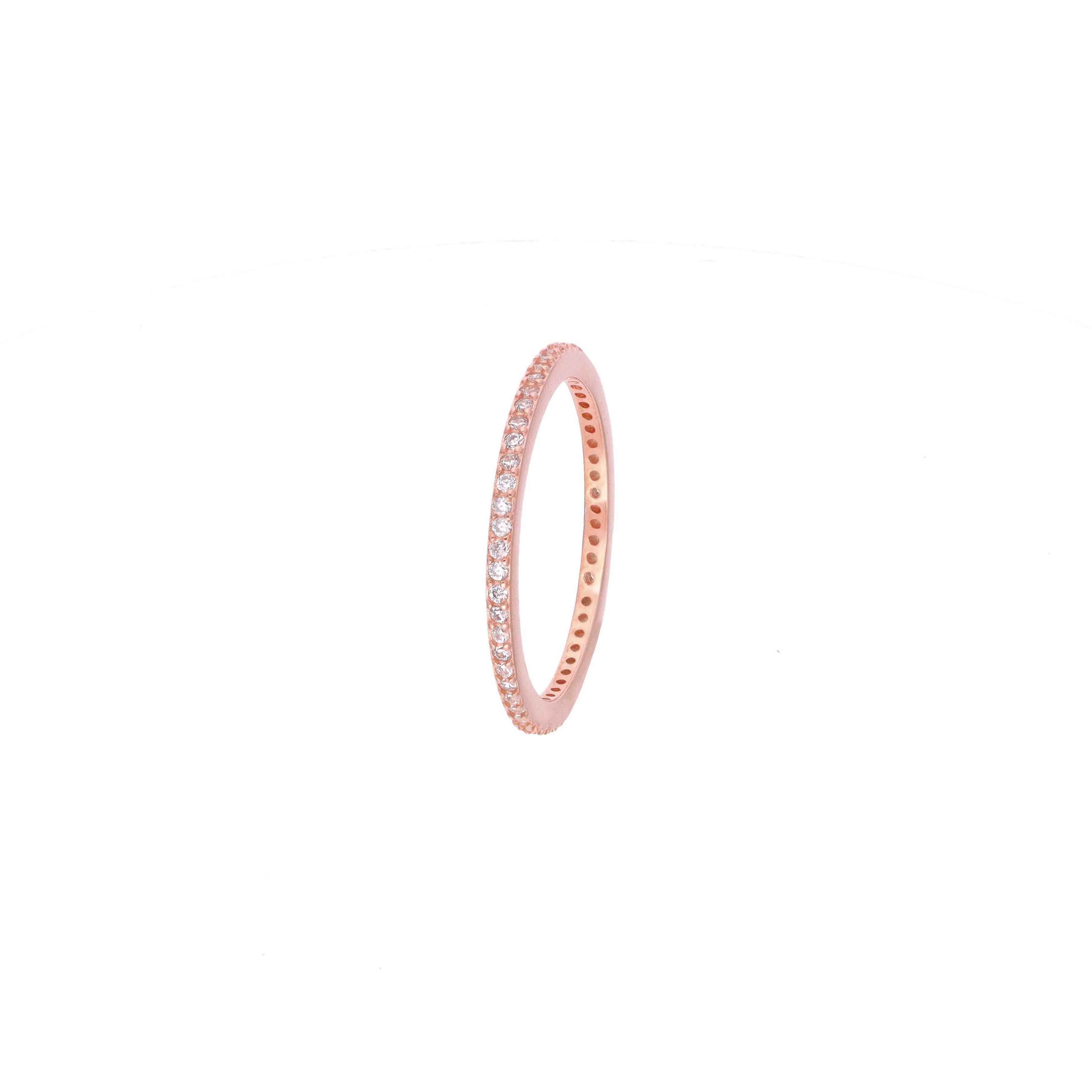Minimalist Slim Eternity Silver Band Ring - Image 4