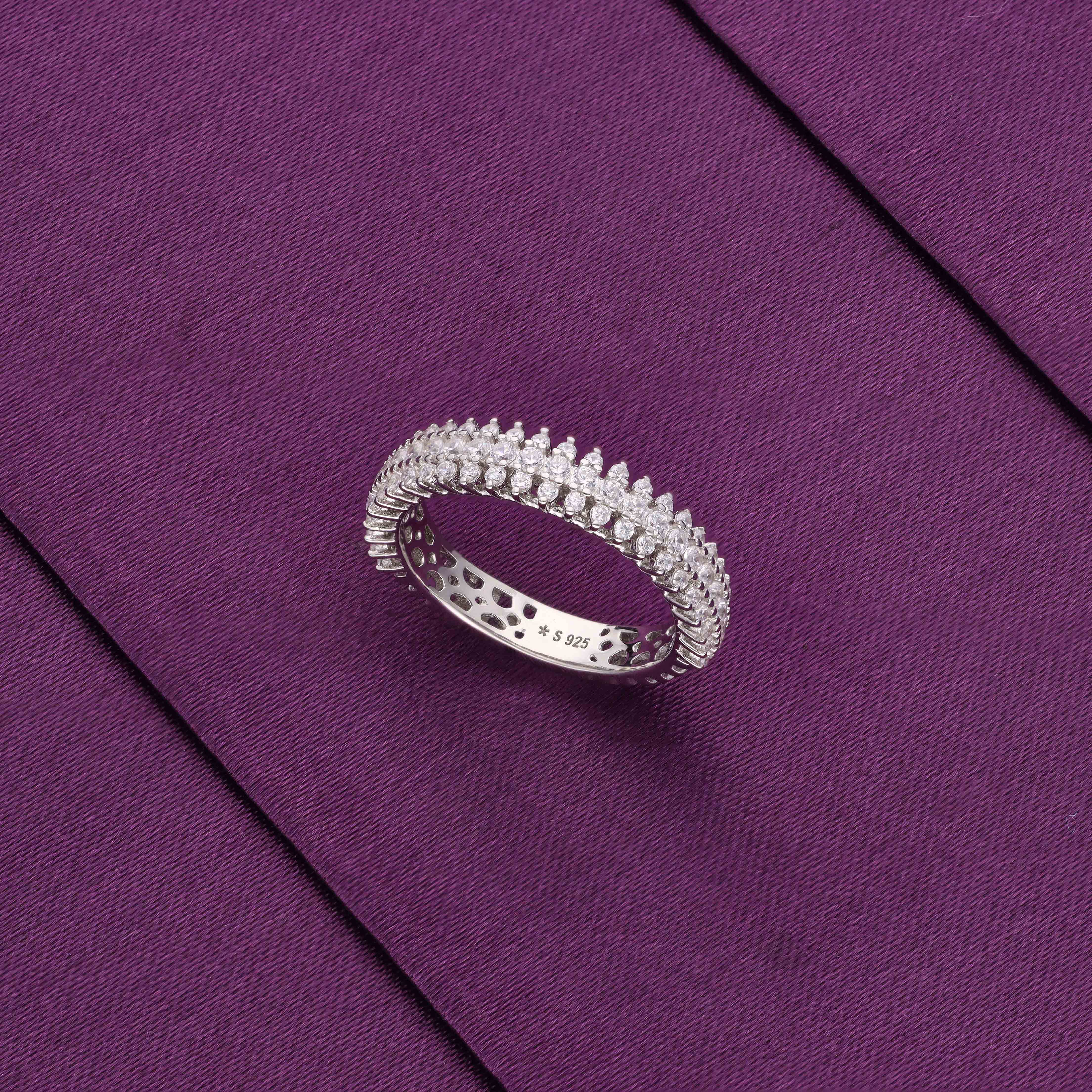 A Classic Love Affair Silver Band Silver Ring - Image 5
