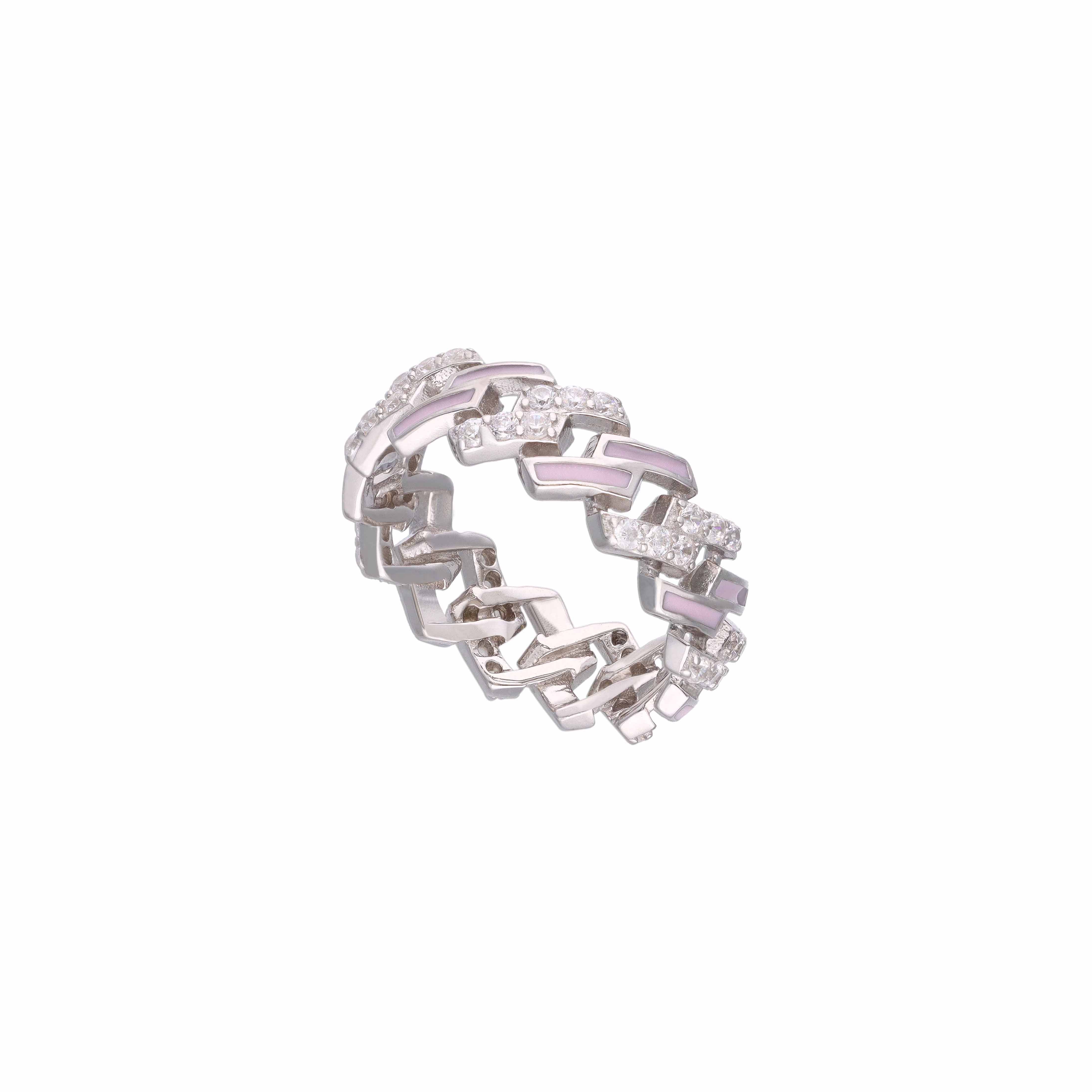 Classic Cuban Band Silver Ring - Image 6