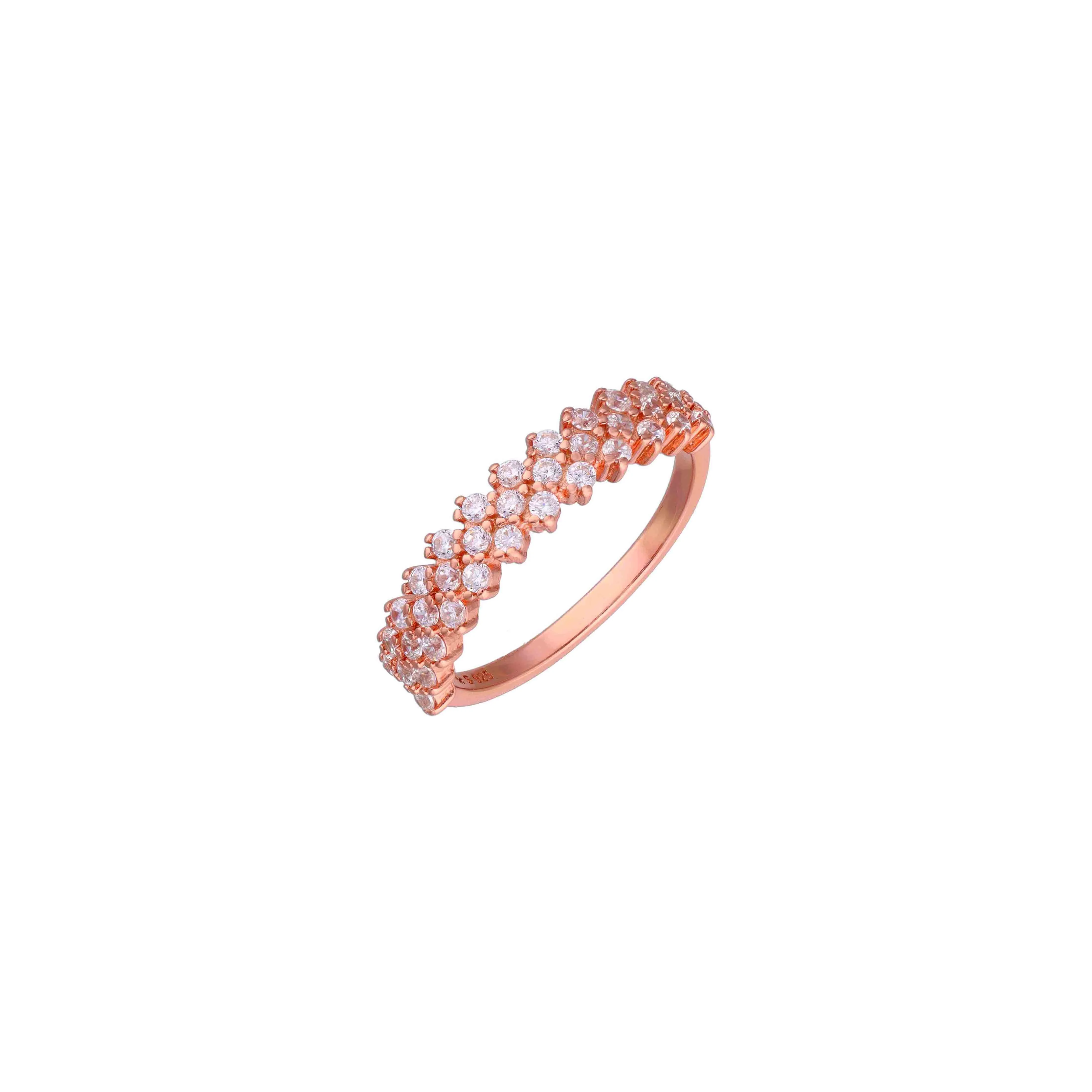 Minimalistic Studded Strands of Class Silver Ring - Image 6