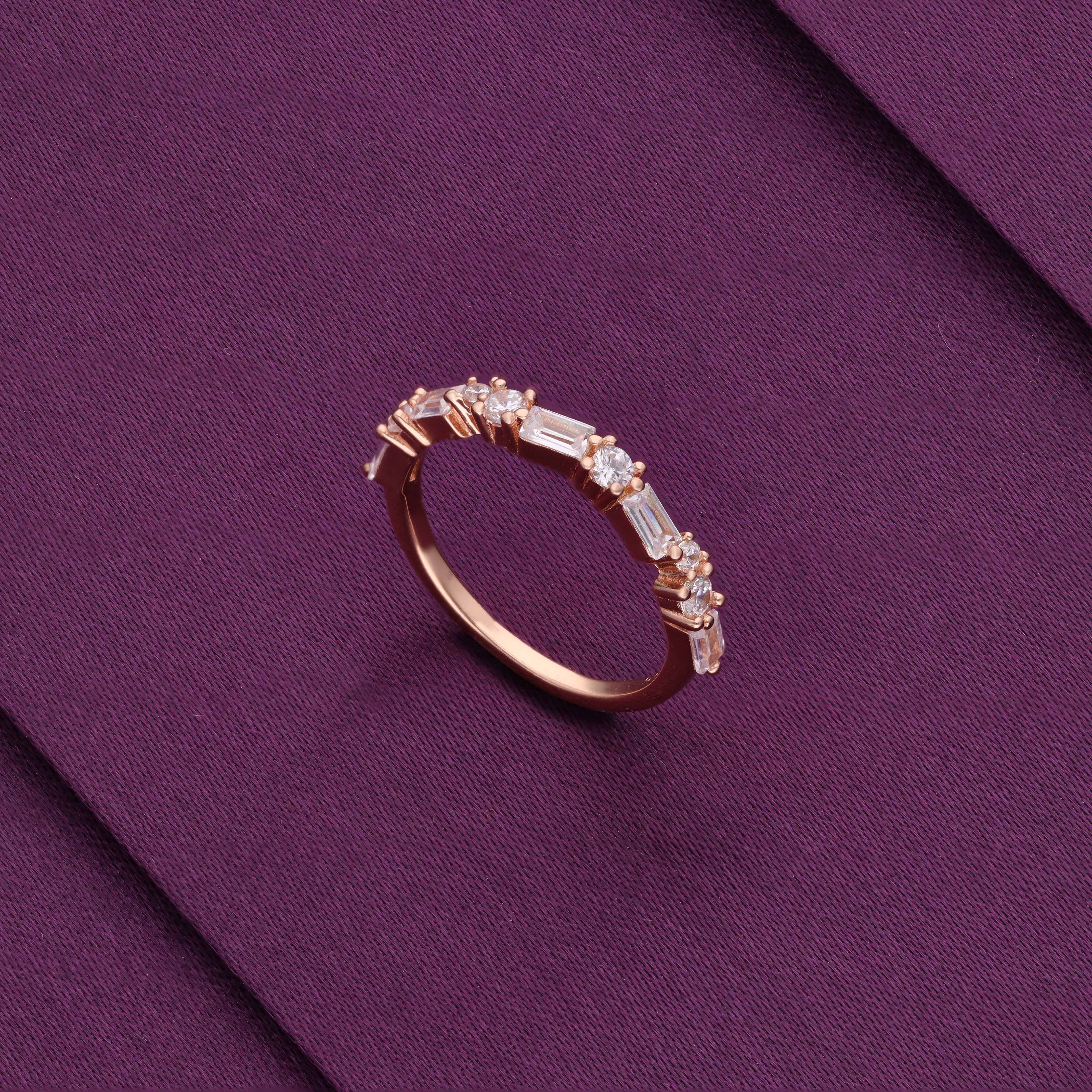 Astute Enamorment Zircon Studded Silver Ring - Image 4