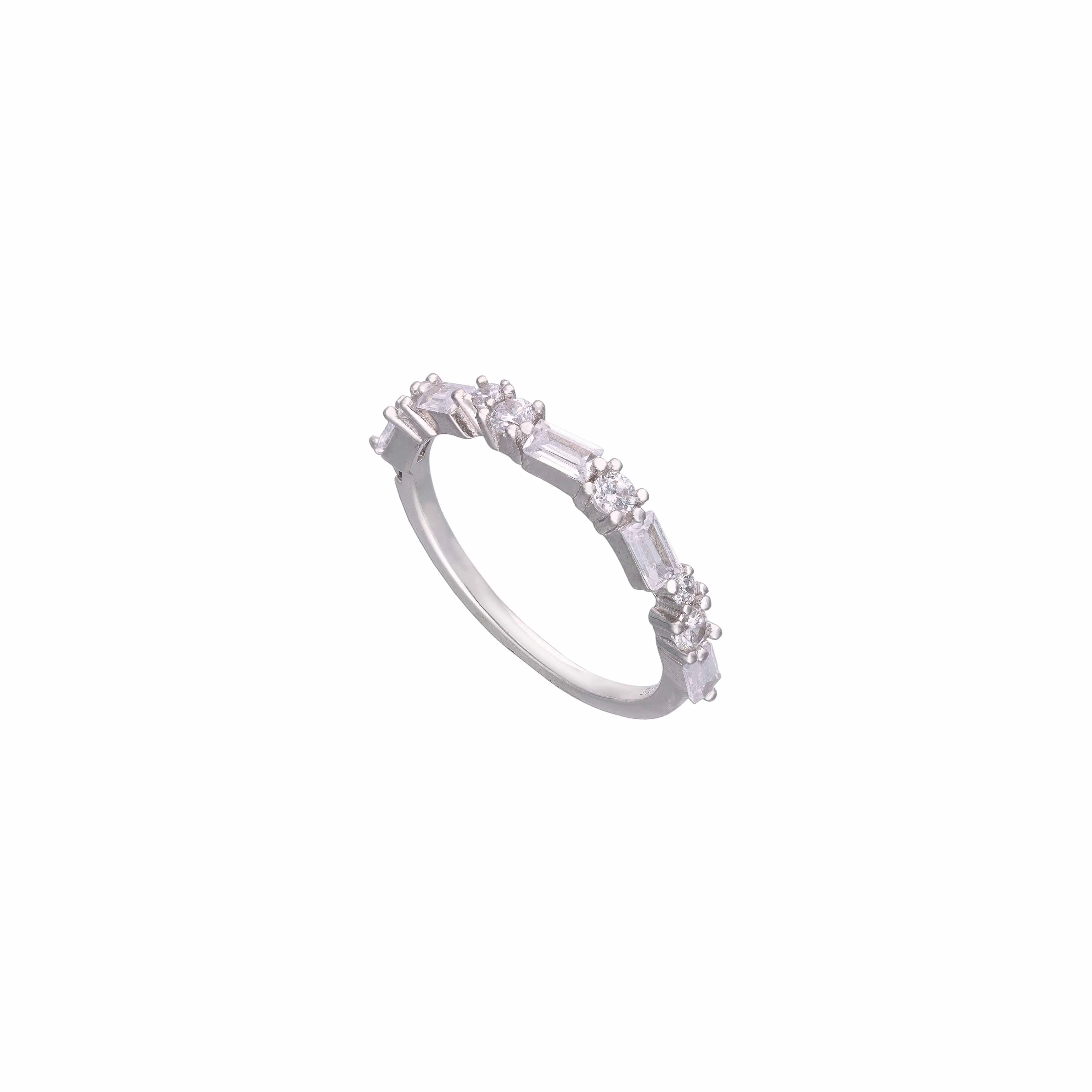 Astute Enamorment Zircon Studded Silver Ring - Image 5