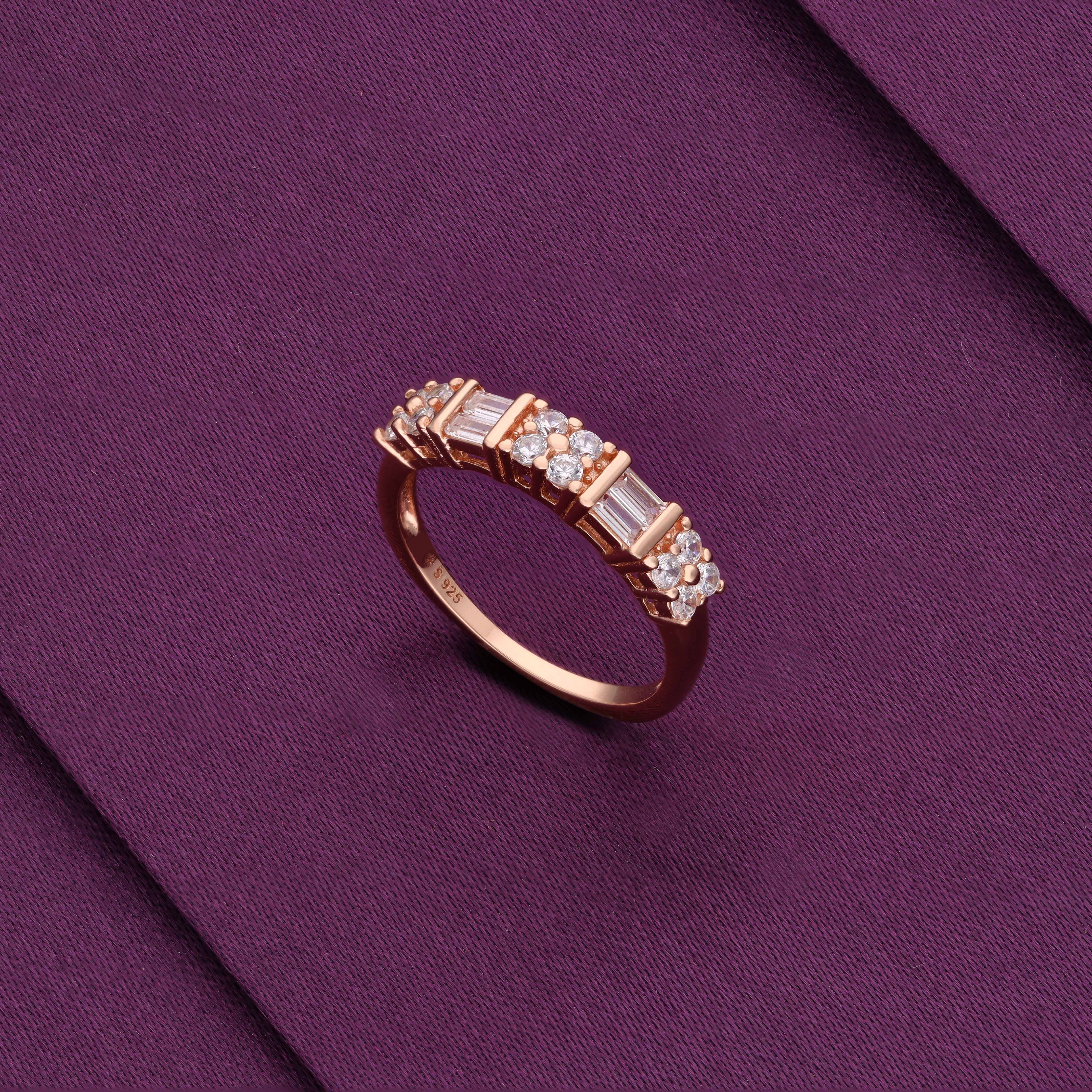 Stylized Royale Zircon Studded Silver Ring - Image 4