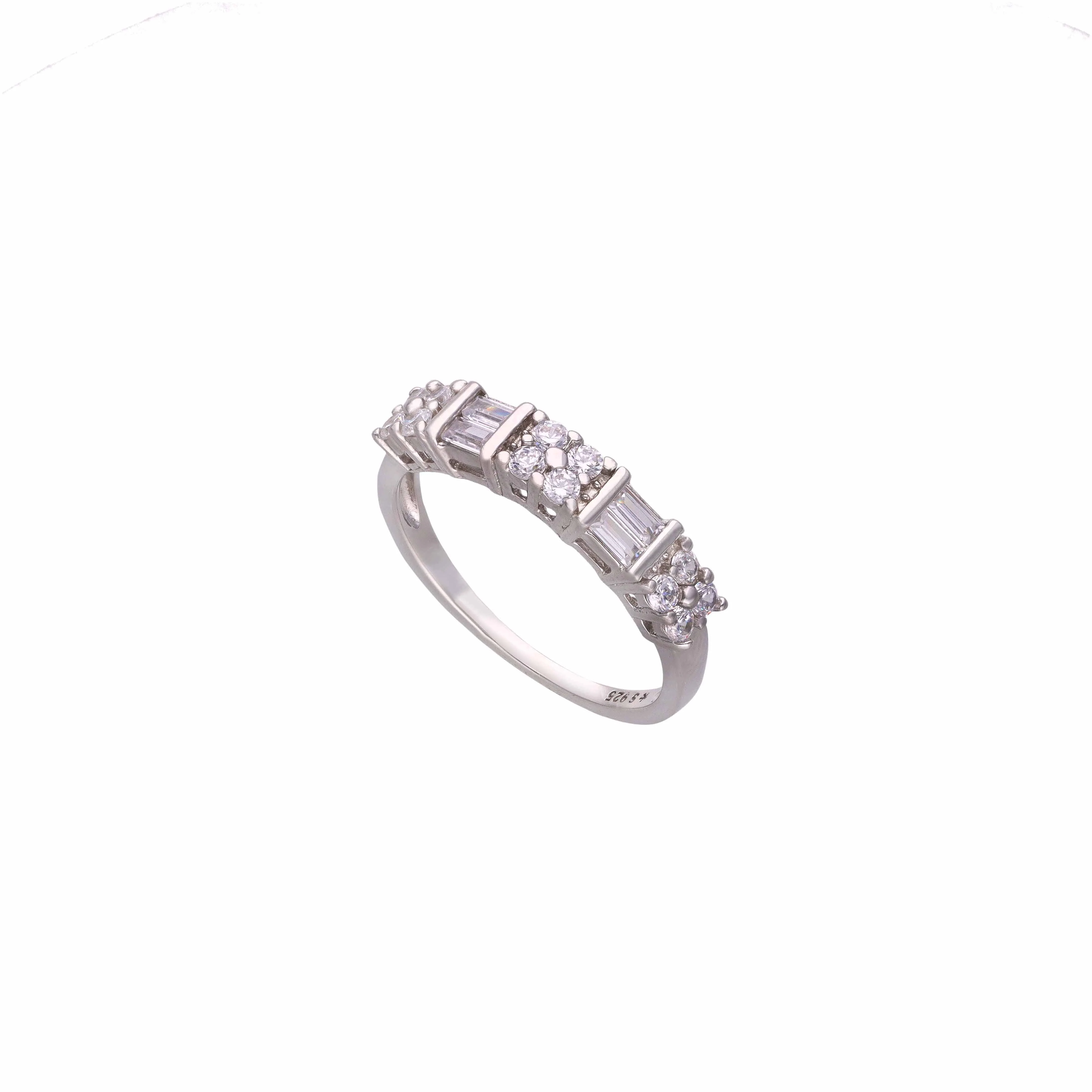 Stylized Royale Zircon Studded Silver Ring - Image 5