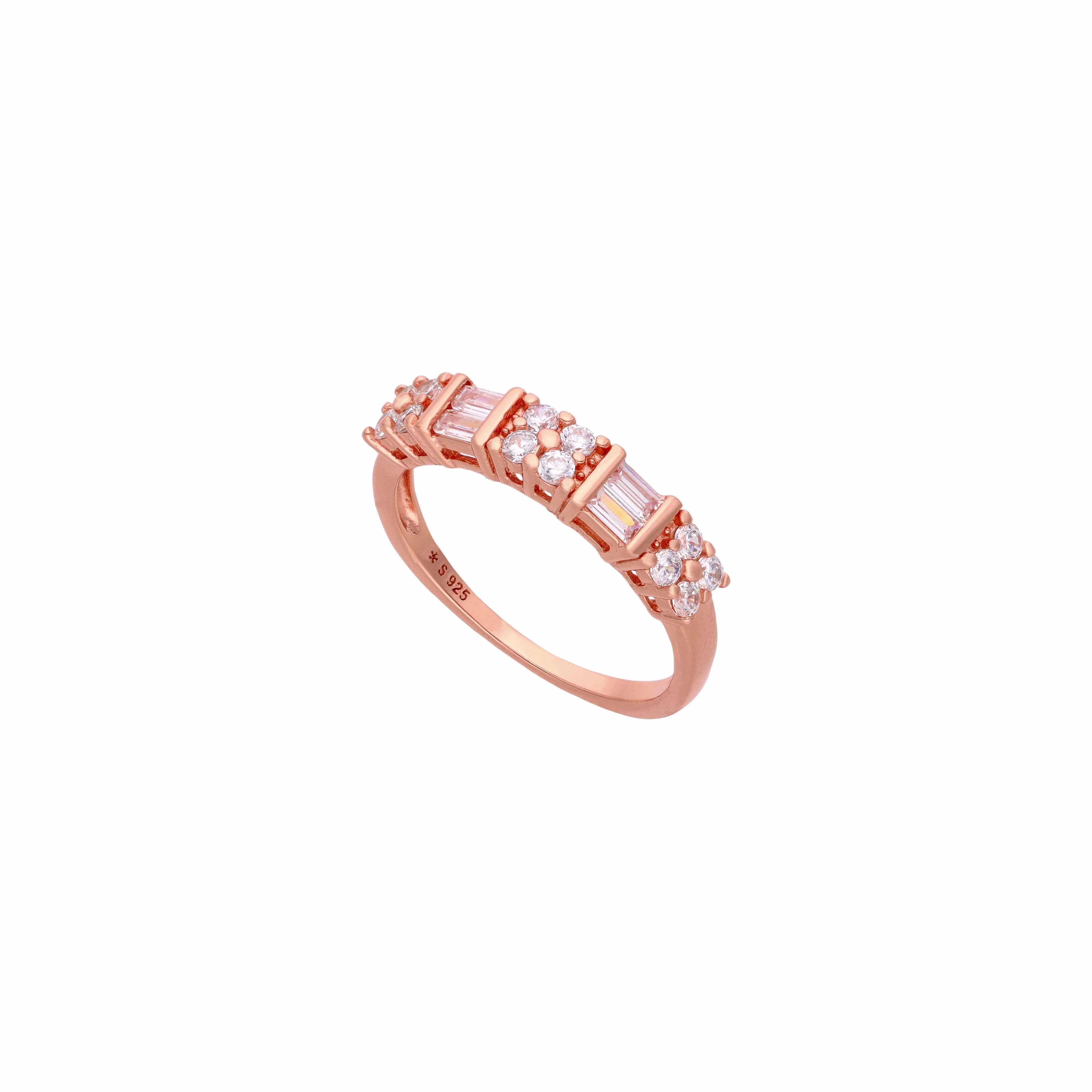 Stylized Royale Zircon Studded Silver Ring - Image 6
