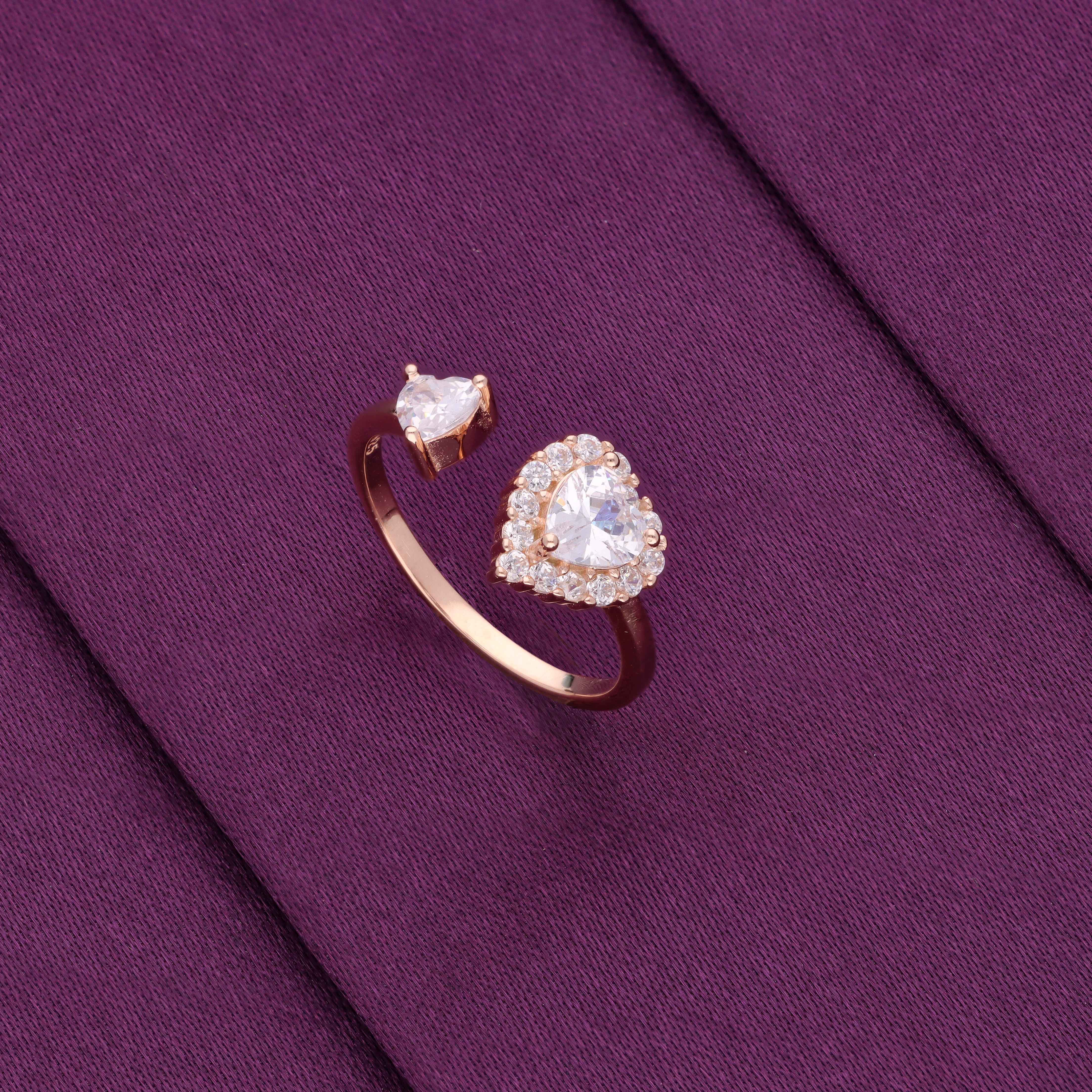 Twin Hearts Sterling Silver Promise Ring - Image 4