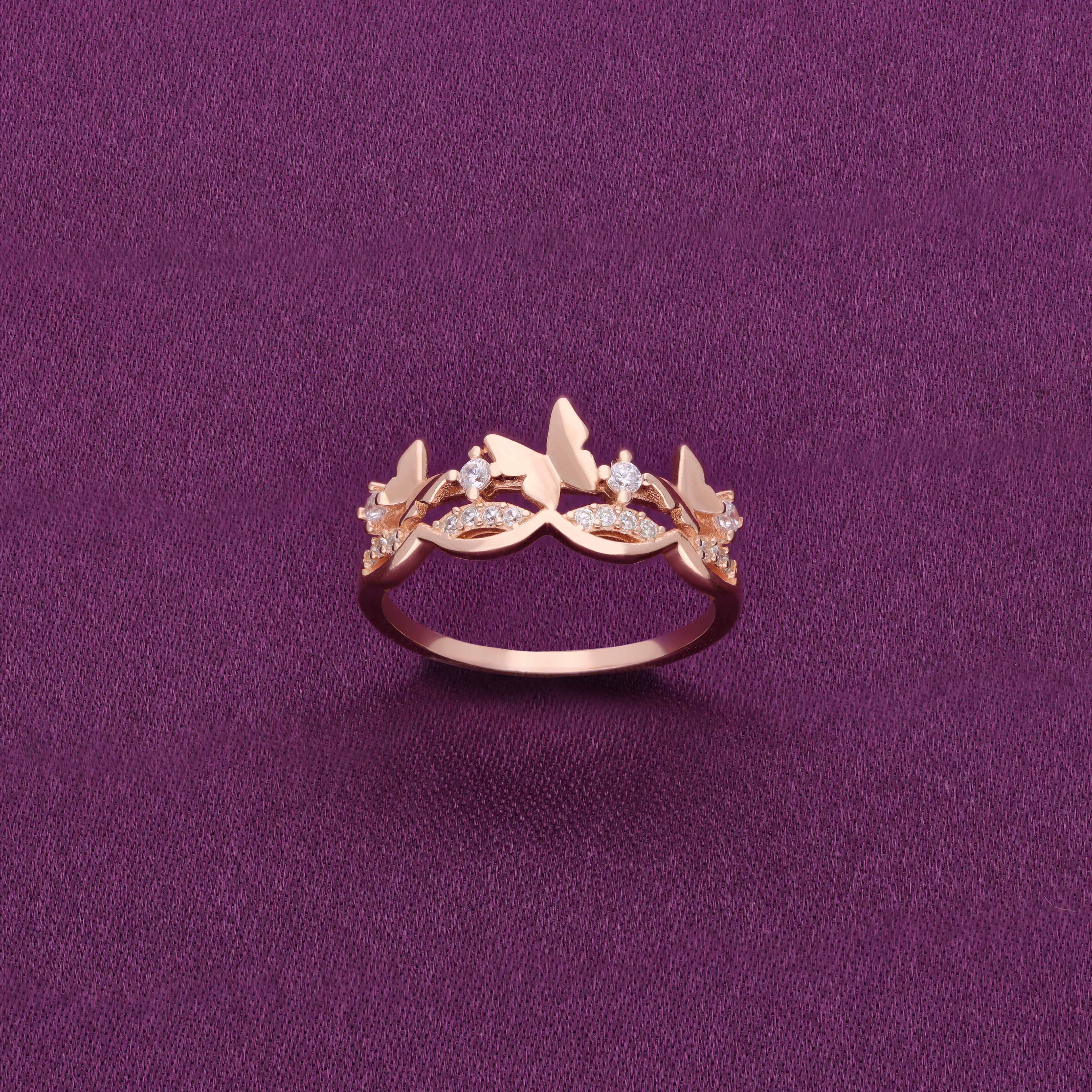 Dazzling Butterfly Silver Minimal Ring - Image 2