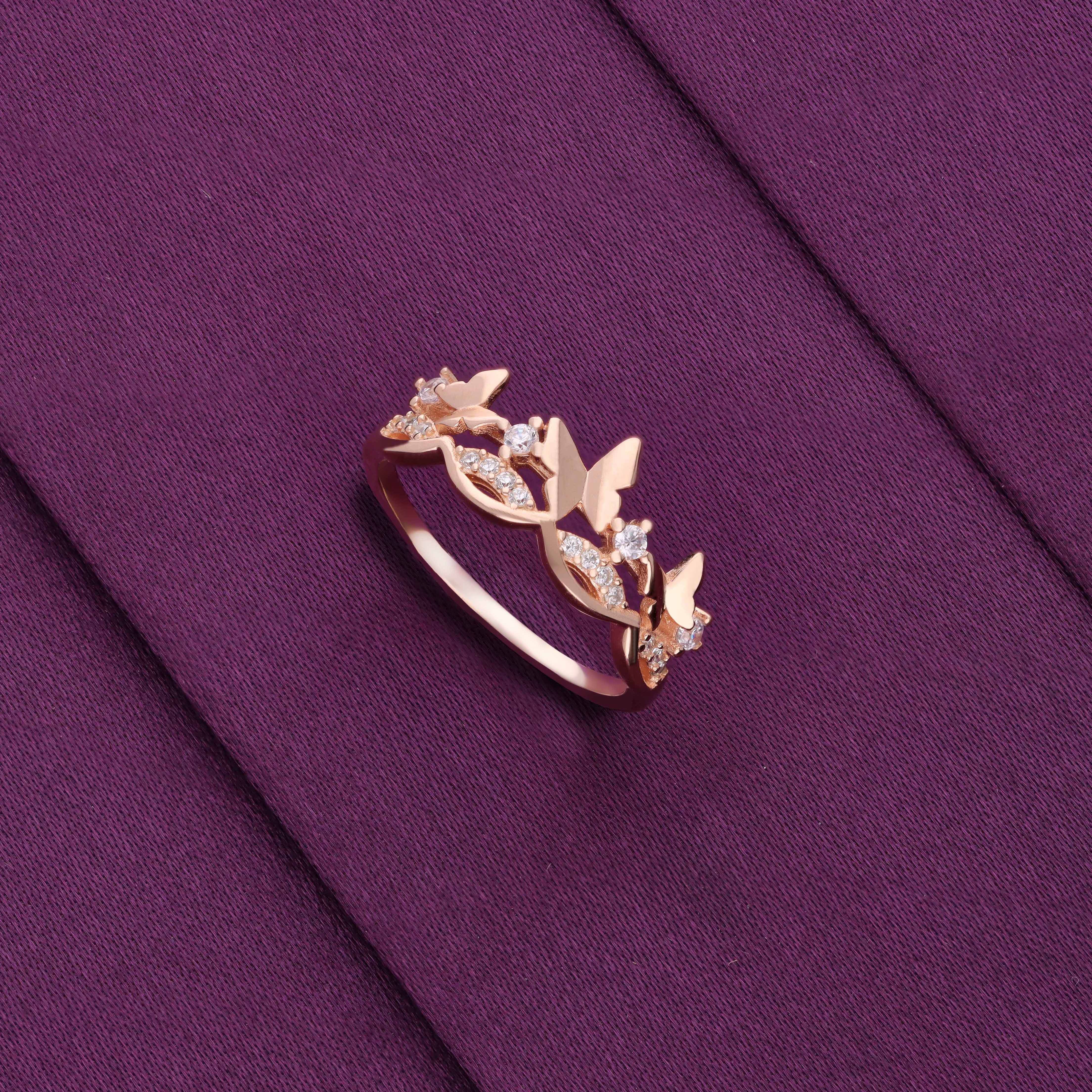 Dazzling Butterfly Silver Minimal Ring - Image 4