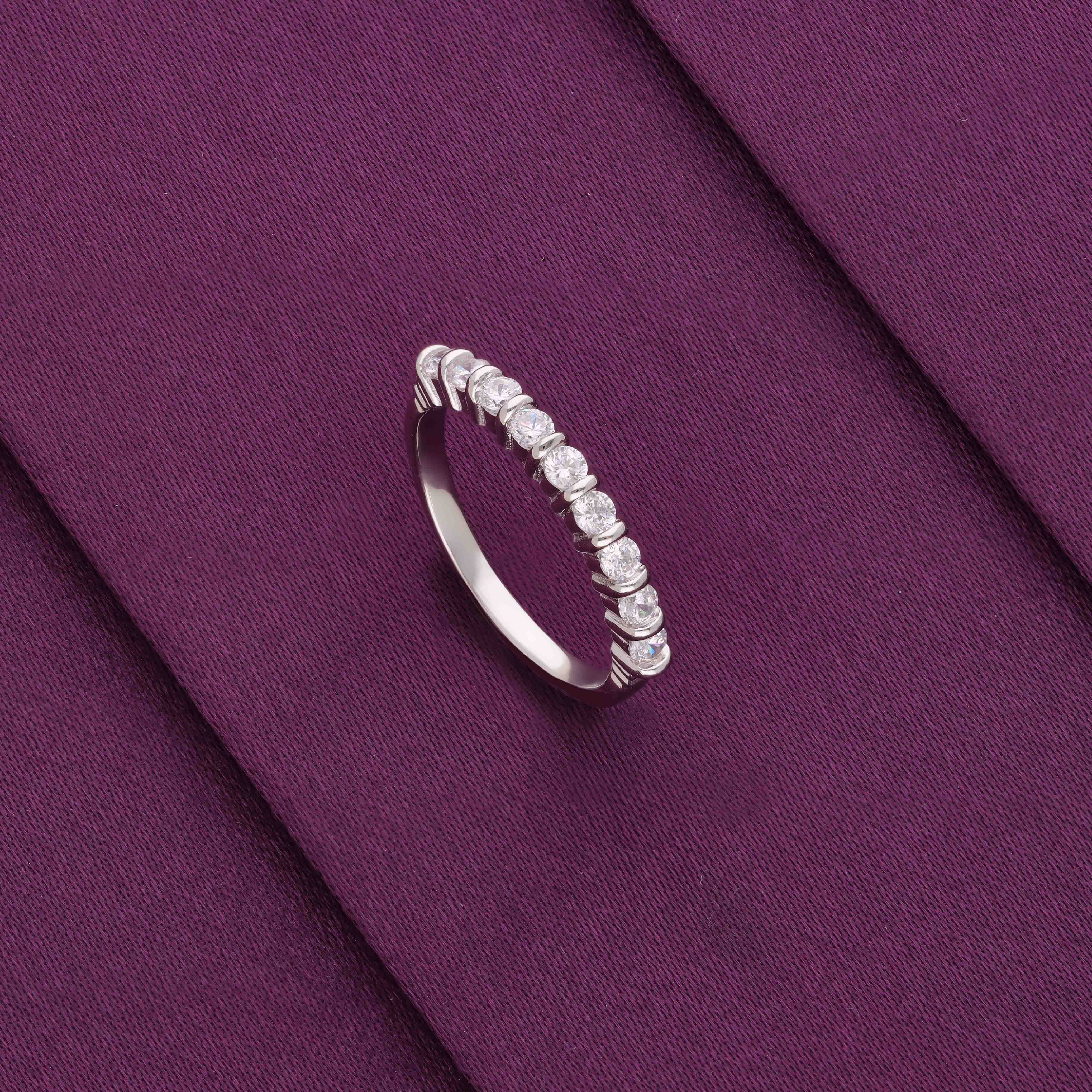 Celeste Sparkle Silver Eternity Ring - Image 3