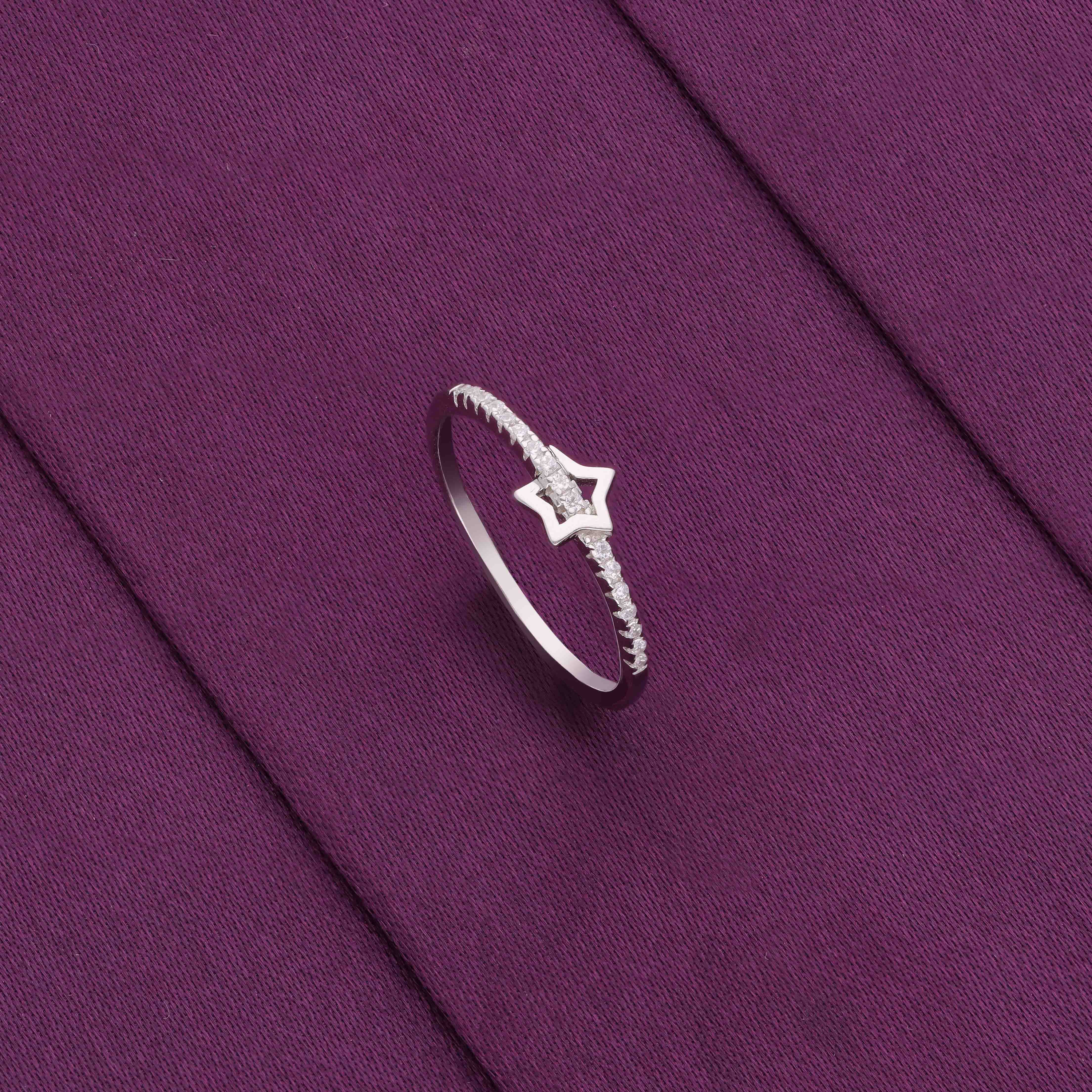 Sterling Silver Minimalistic Star Ring - Image 3