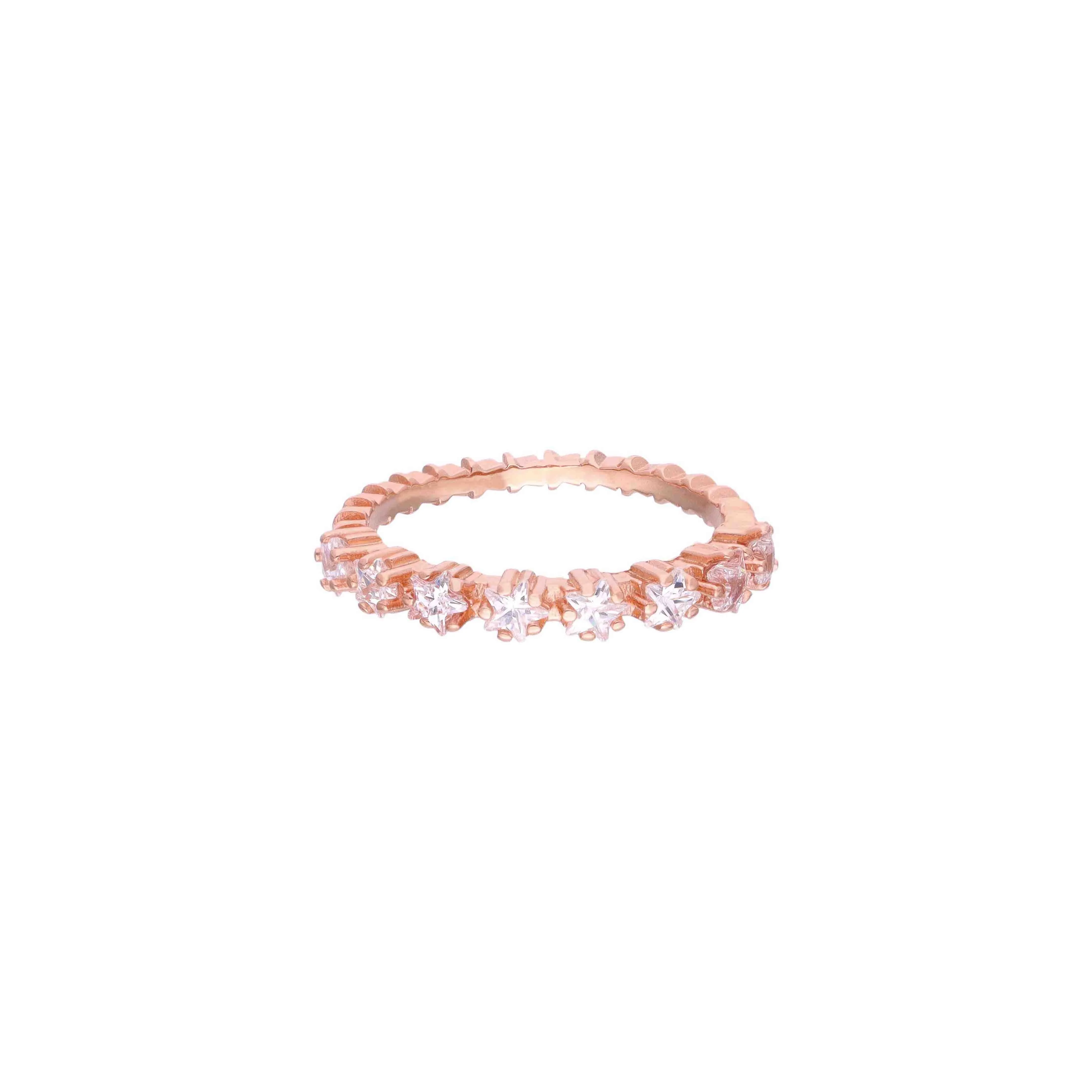 Sparkling Floral Silver Ring - Image 4
