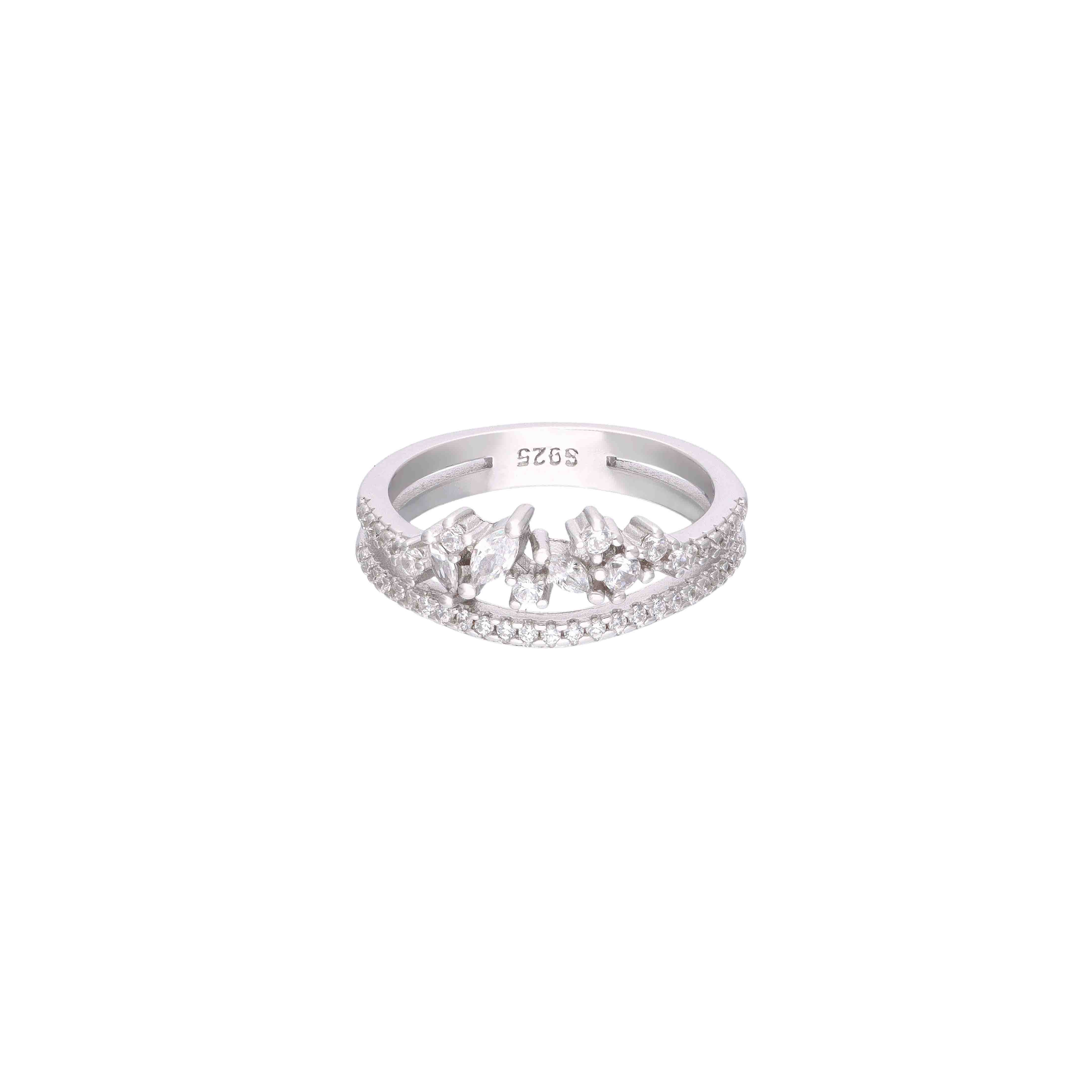 Sterling Silver Double Band Ring - Image 3