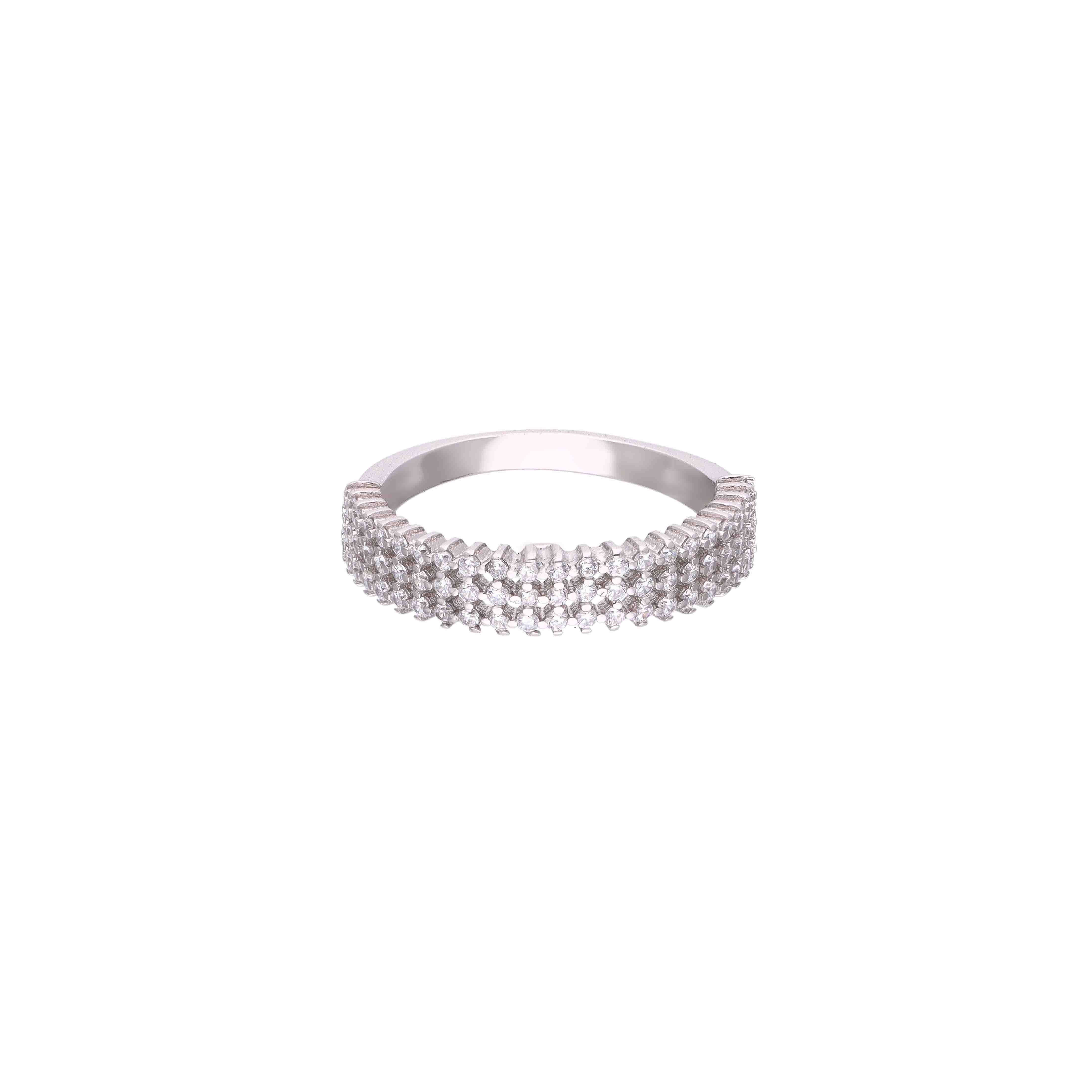 Timeless Love Diamond Sparkle Silver Ring - Image 3