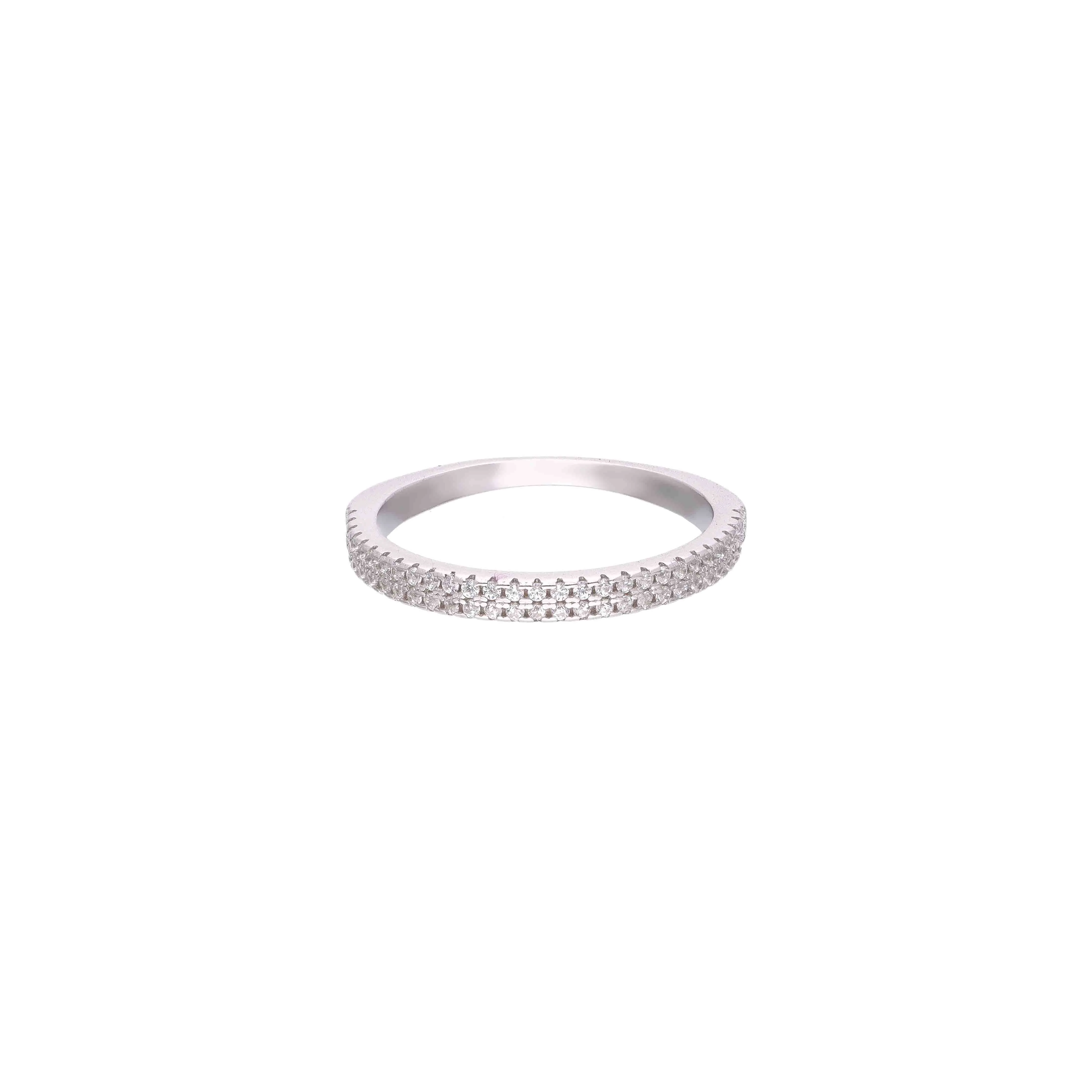 Sterling Silver Sparkling Band Ring - Image 3
