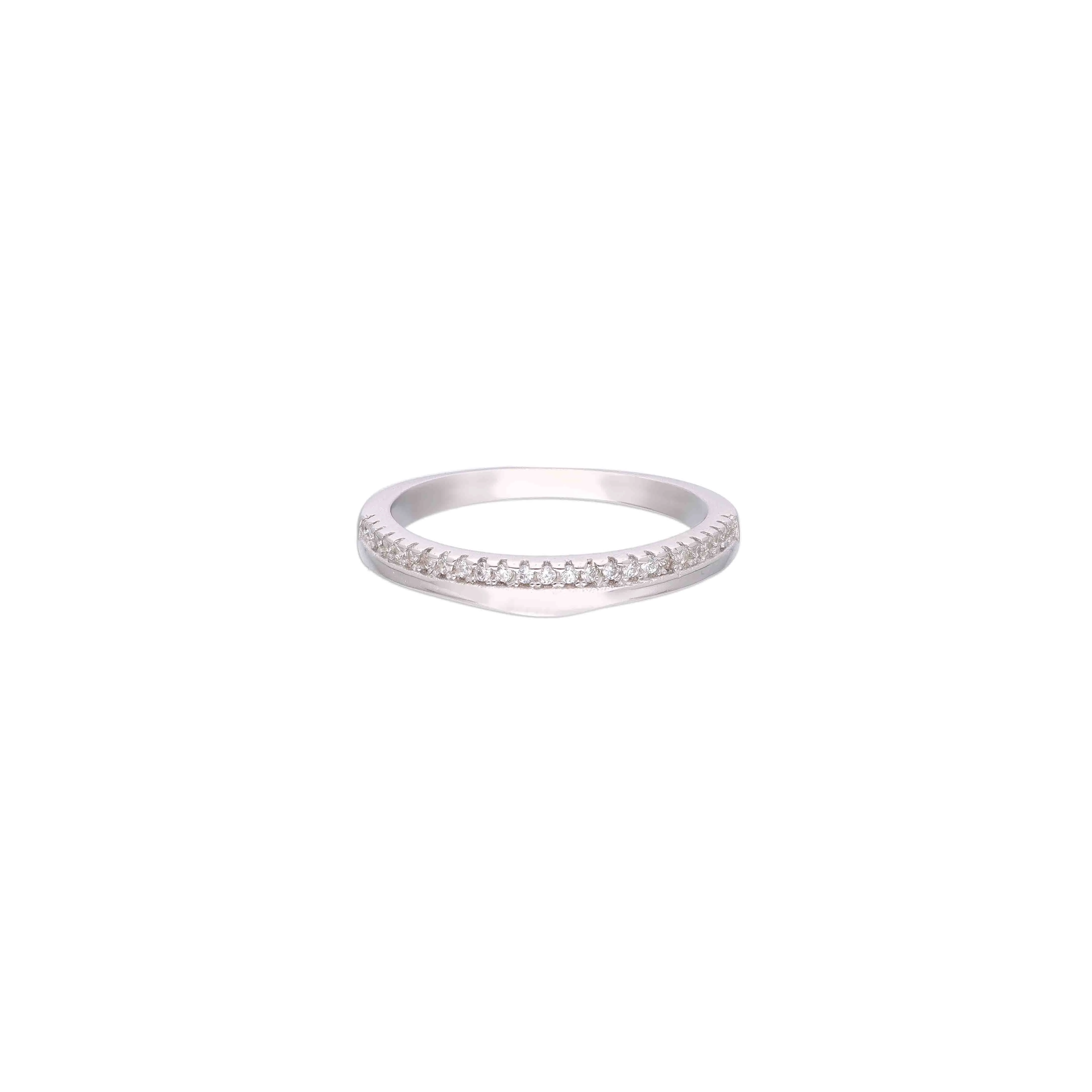 Minimal Sterling Silver Contour Ring - Image 3