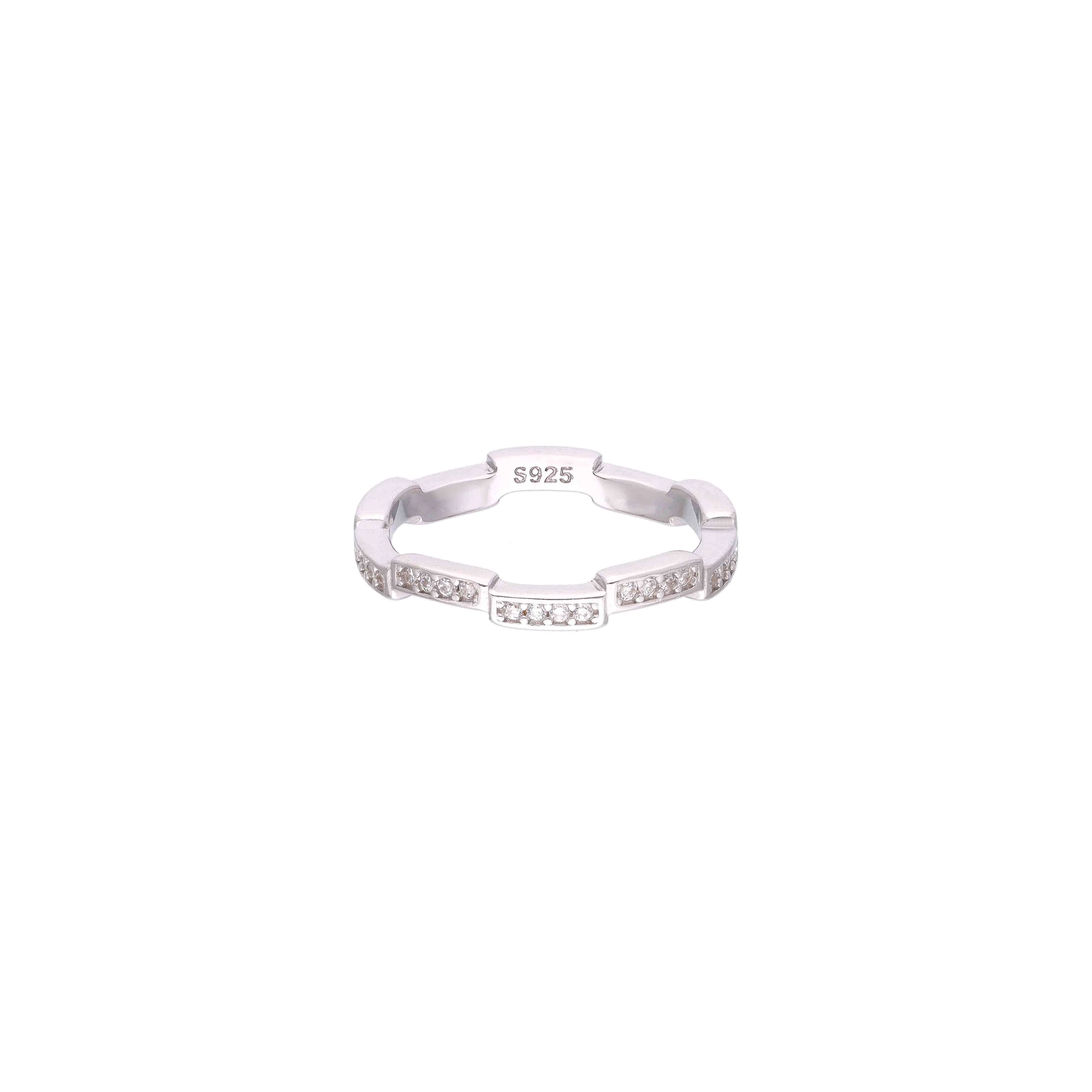 Sterling Silver Shine Bond Eternity Ring - Image 3