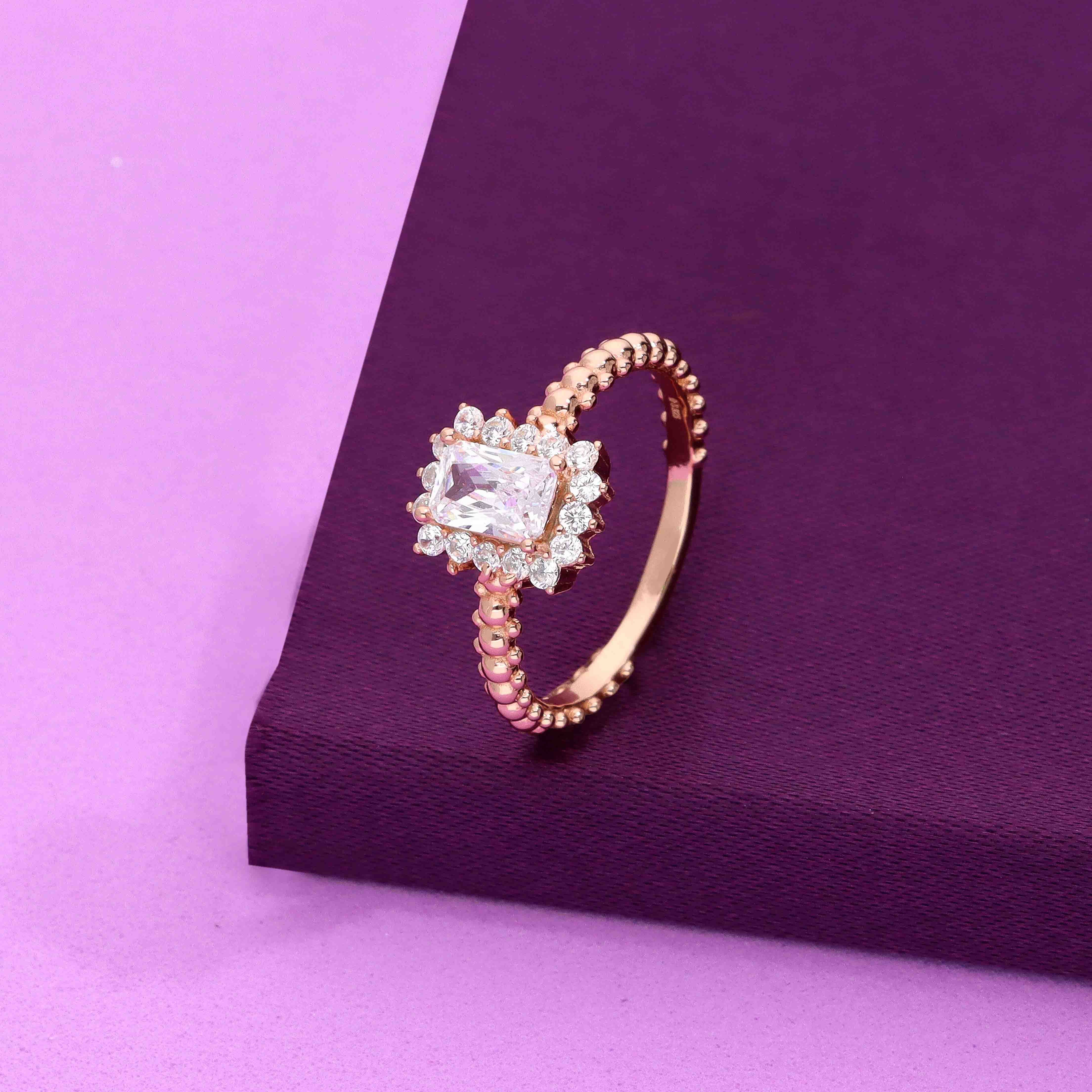Radiant Rectangular Cut Sterling Silver Ring - Image 4