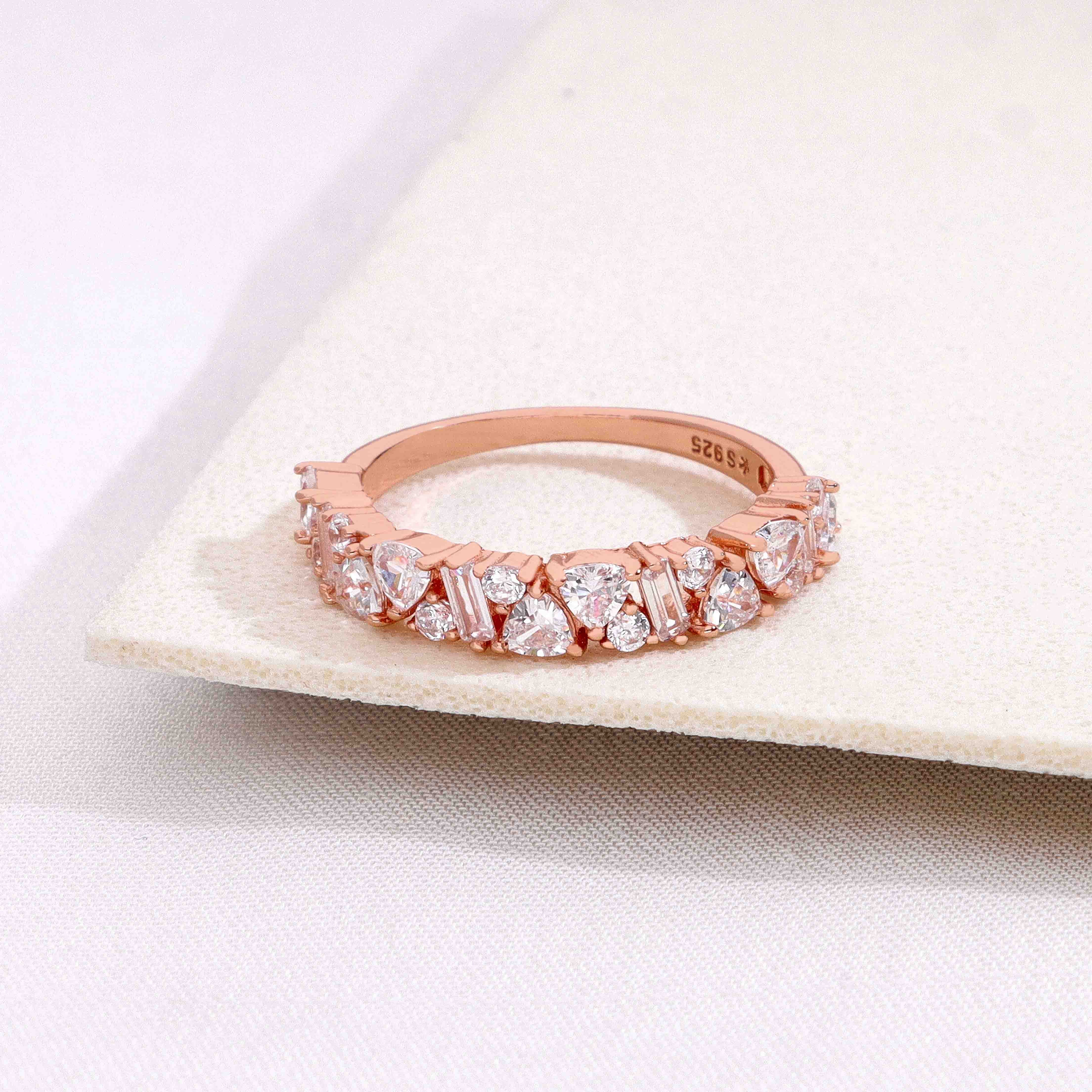 Classic Sterling Silver Eternity with Round Band Ring - Image 2